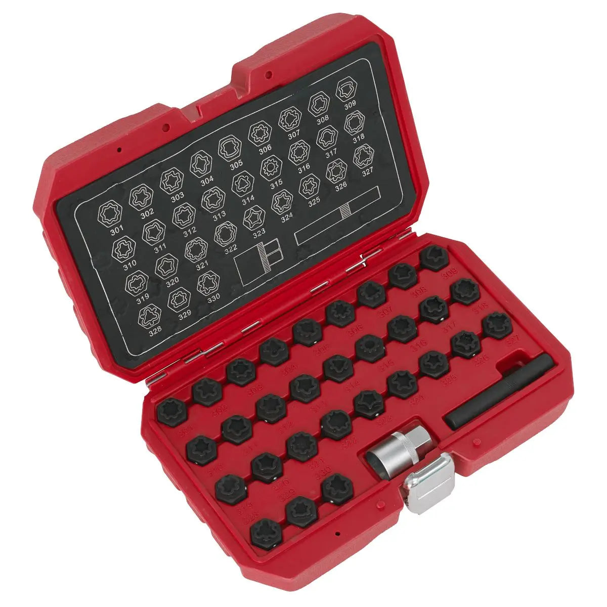Sealey Locking Wheel Nut Key Set 32pc - Mercedes 