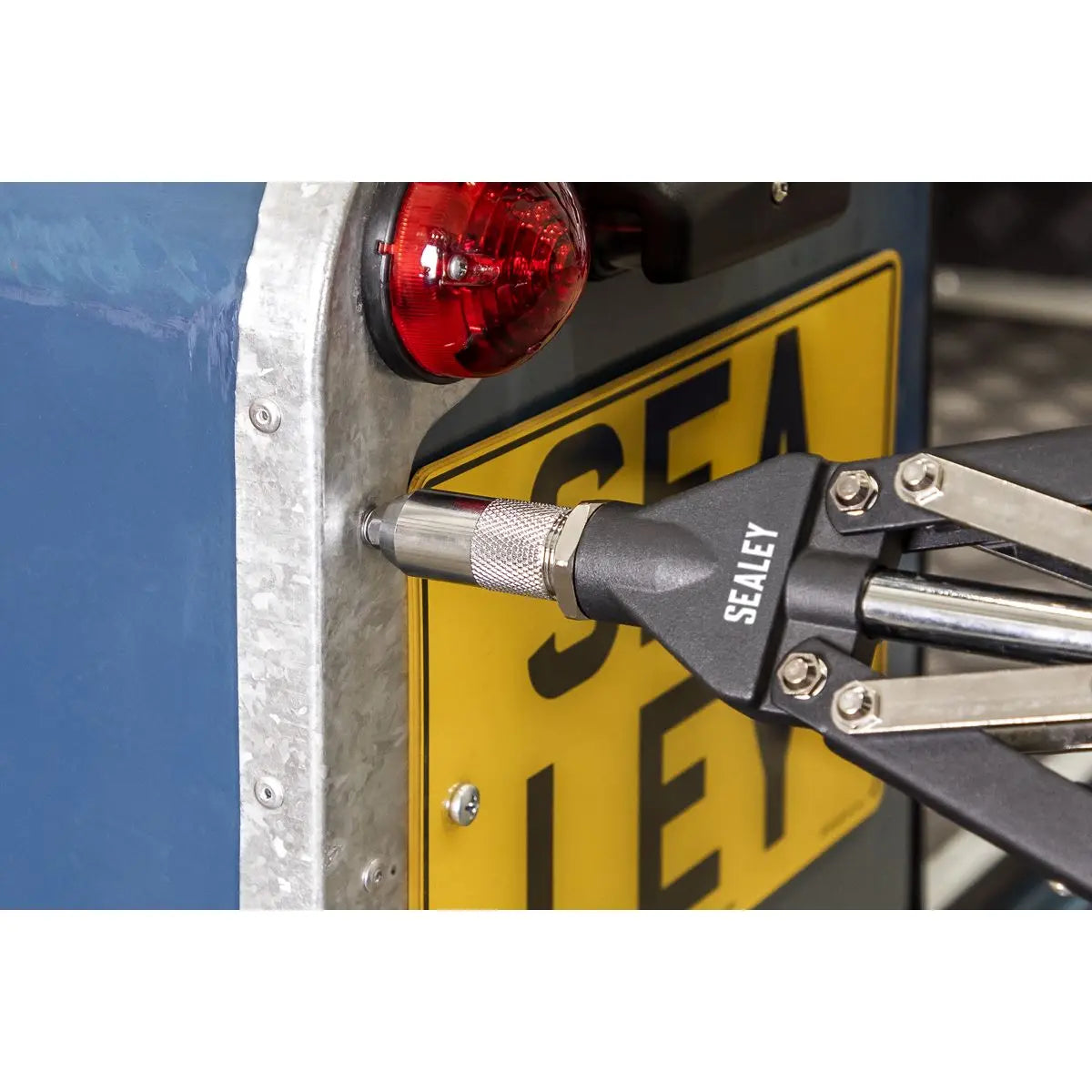 Sealey Long-Arm Riveter with Collection Bowl Heavy-Duty 