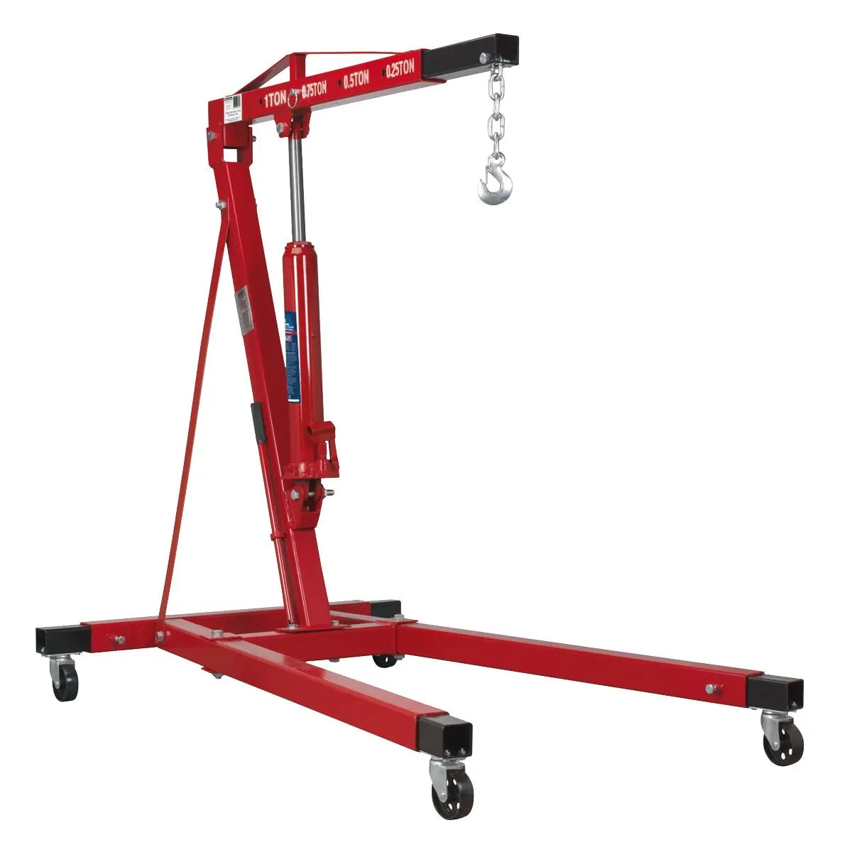 Sealey Long Reach Engine Crane with Extendable Legs 1 Tonne 