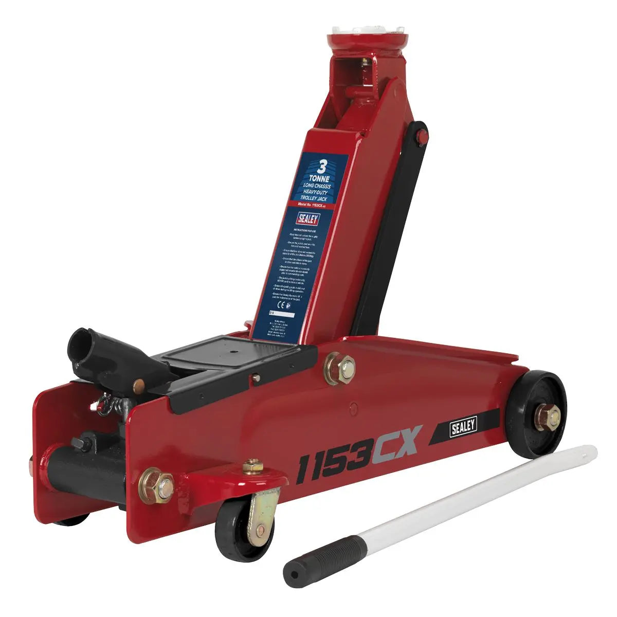 Sealey Long Reach Heavy-Duty Trolley Jack 3 Tonne 