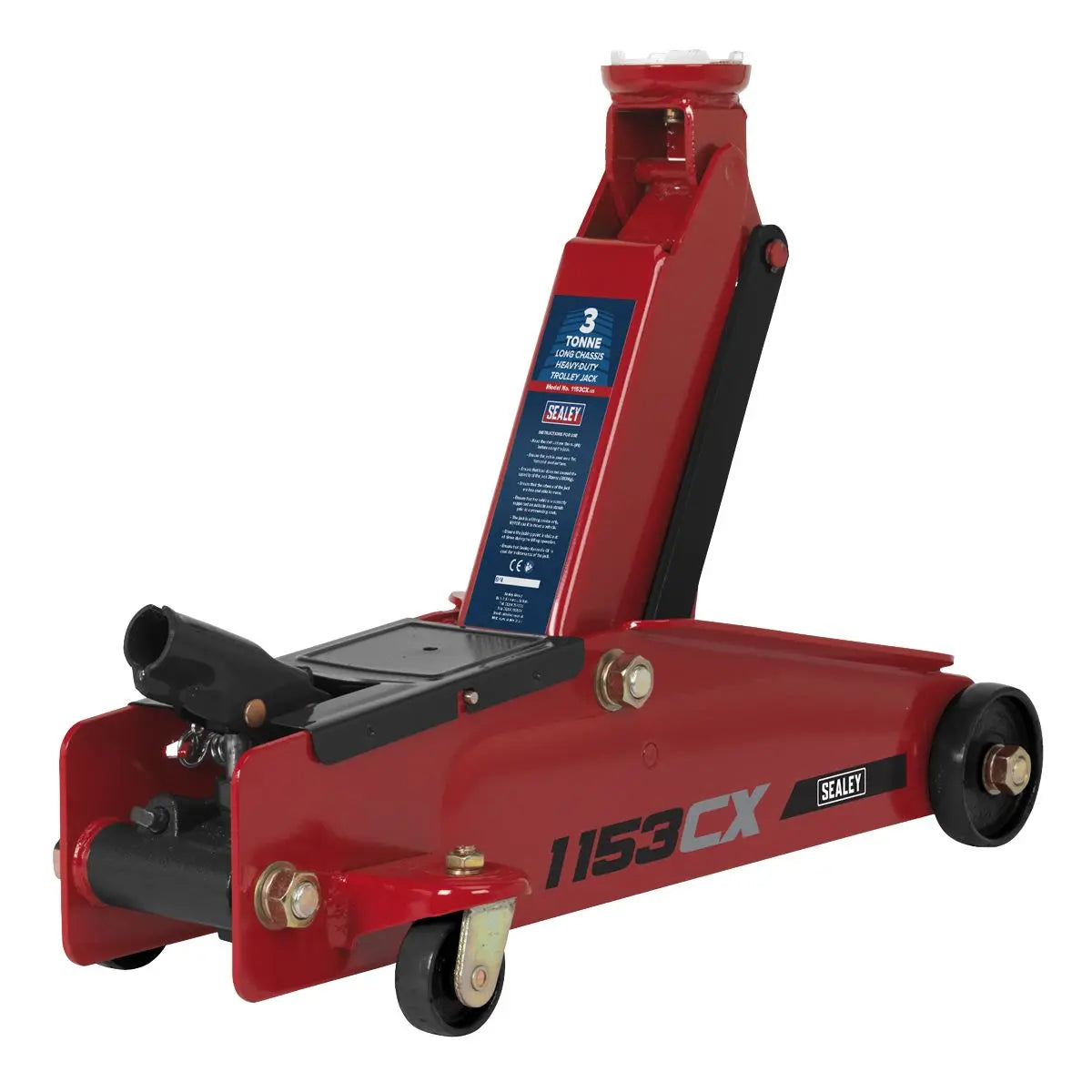 Sealey Long Reach Heavy-Duty Trolley Jack 3 Tonne 