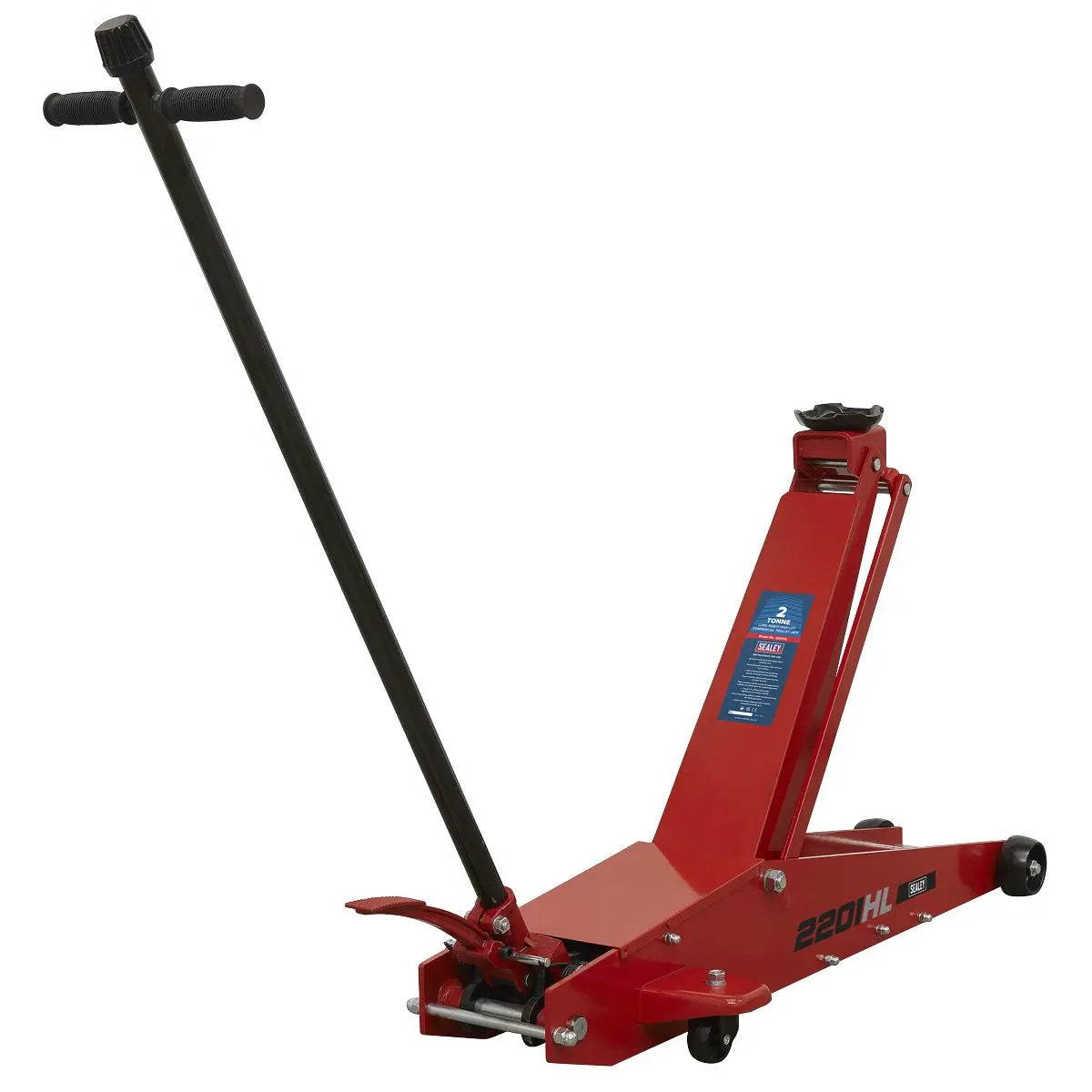 Sealey Long Reach High Lift Commercial Trolley Jack 2 Tonne 