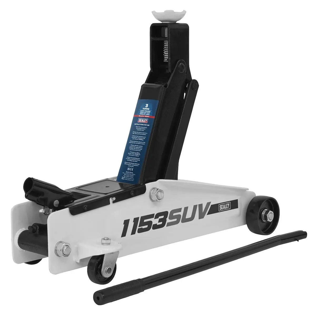 Sealey Long Reach High Lift SUV Trolley Jack 3 Tonne 