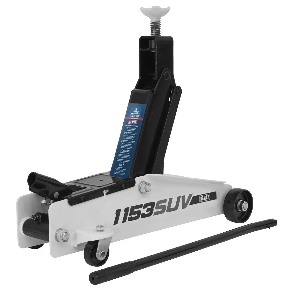 Sealey Long Reach High Lift SUV Trolley Jack 3 Tonne 