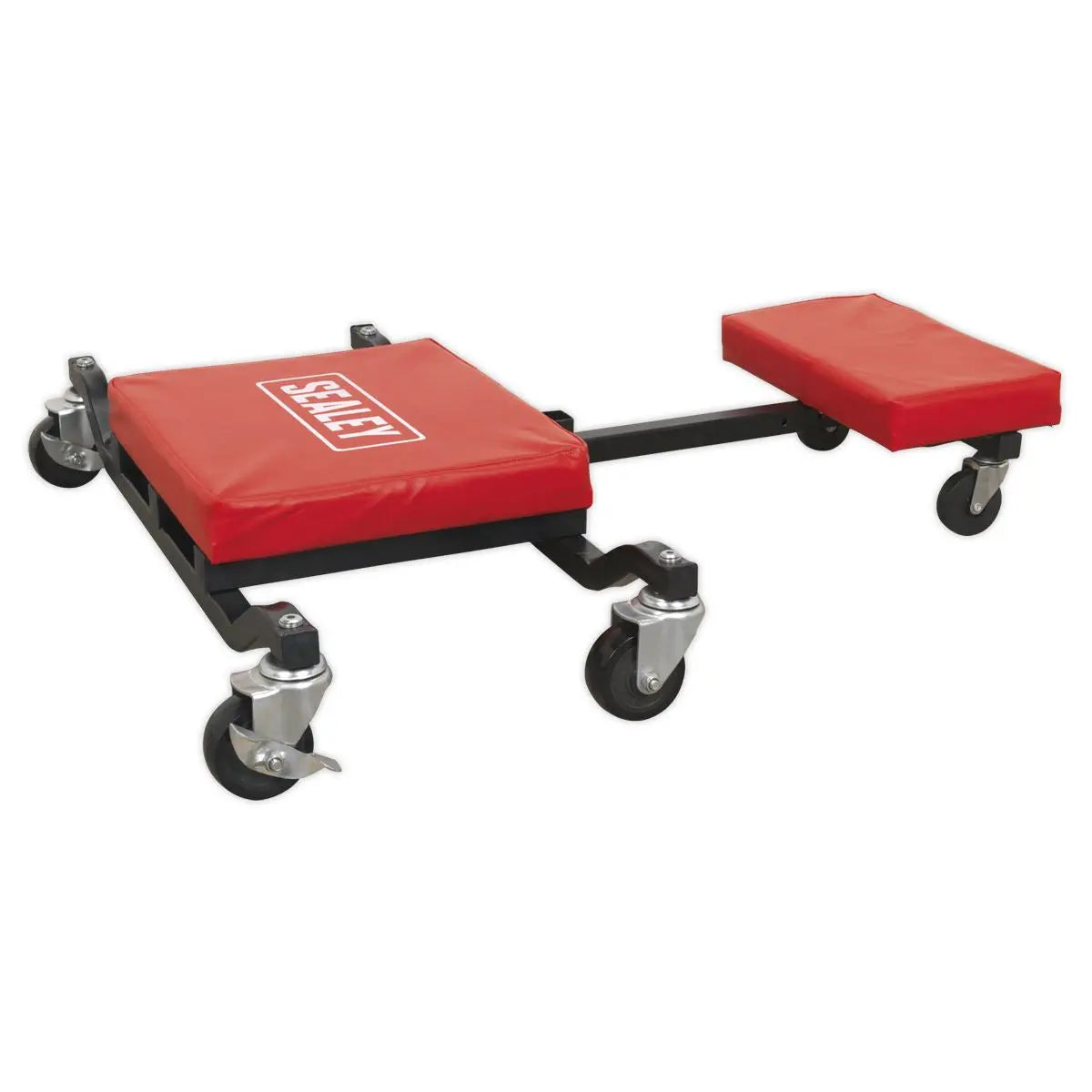 Sealey Low Level Creeper Seat and Kneeler 150kg Capacity Mechanics Under Car Crawler 