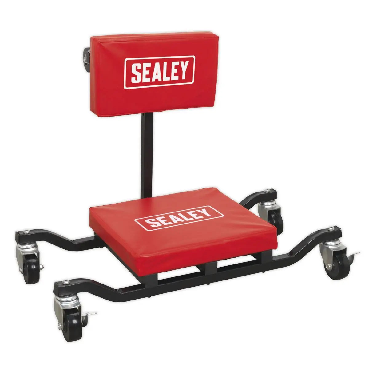 Sealey Low Level Creeper Seat and Kneeler 150kg Capacity Mechanics Under Car Crawler 