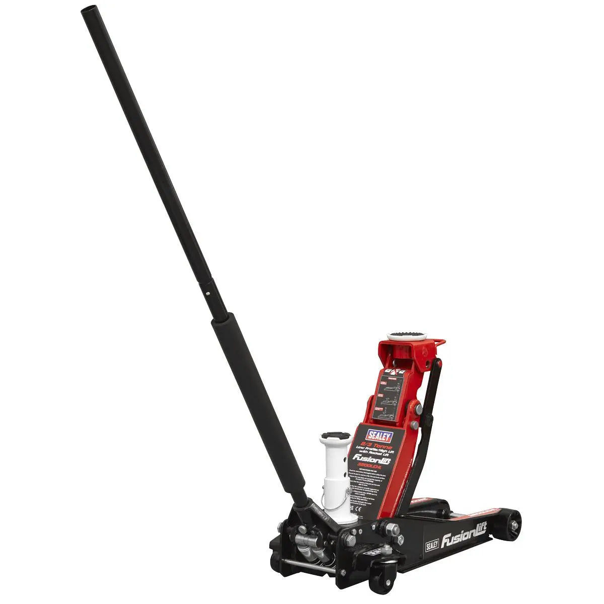 Sealey Low Profile High Lift Trolley Jack with Rocket Lift 2/3 Tonne  White Rose Tools