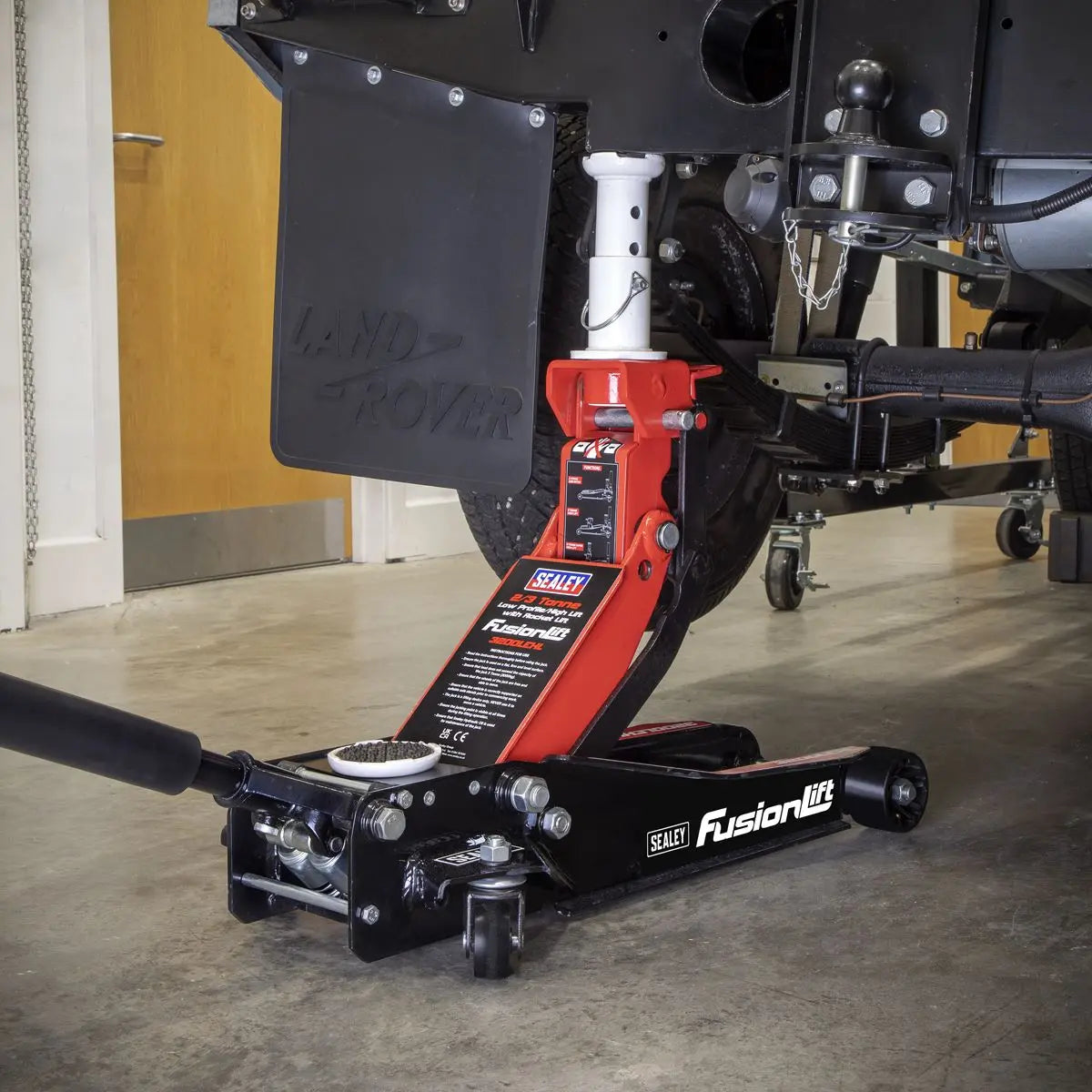 Sealey Low Profile High Lift Trolley Jack with Rocket Lift 2/3 Tonne  White Rose Tools
