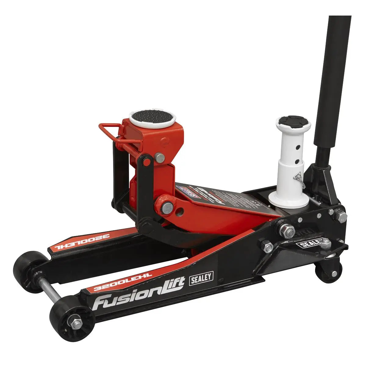 Sealey Low Profile High Lift Trolley Jack with Rocket Lift 2/3 Tonne  White Rose Tools