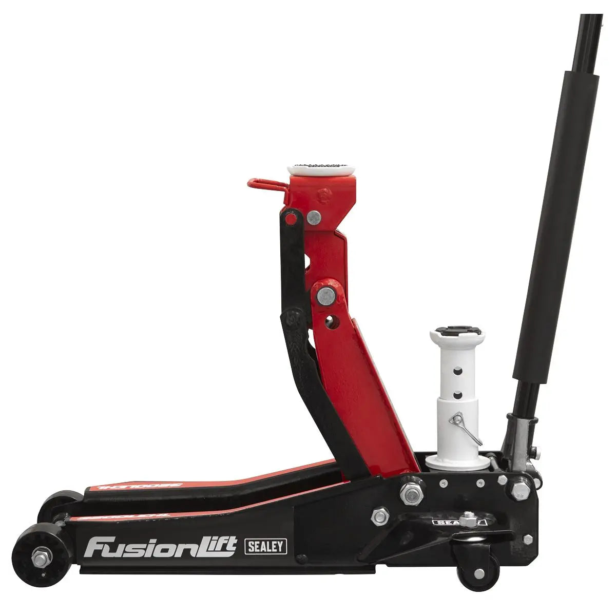 Sealey Low Profile High Lift Trolley Jack with Rocket Lift 2/3 Tonne  White Rose Tools