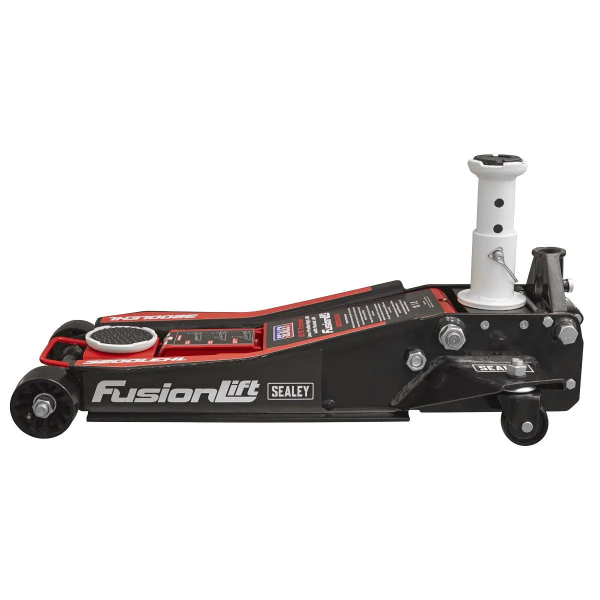 Sealey Low Profile High Lift Trolley Jack with Rocket Lift 2/3 Tonne  White Rose Tools