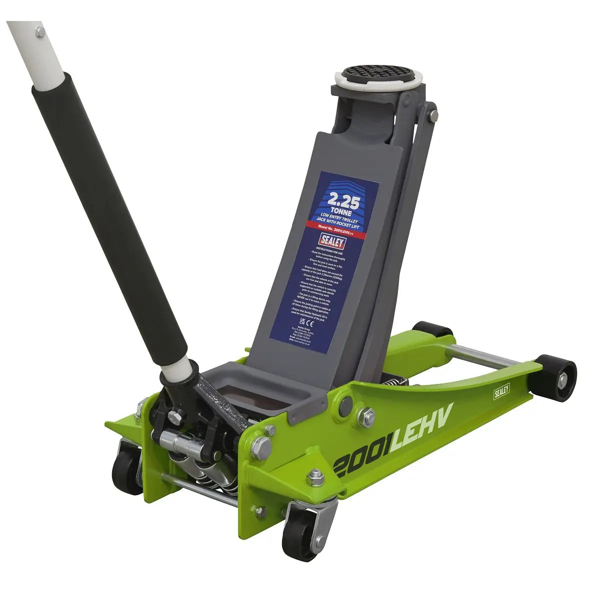 Sealey Low Profile Rocket Lift Trolley Jack 2.25 Tonne - Green 