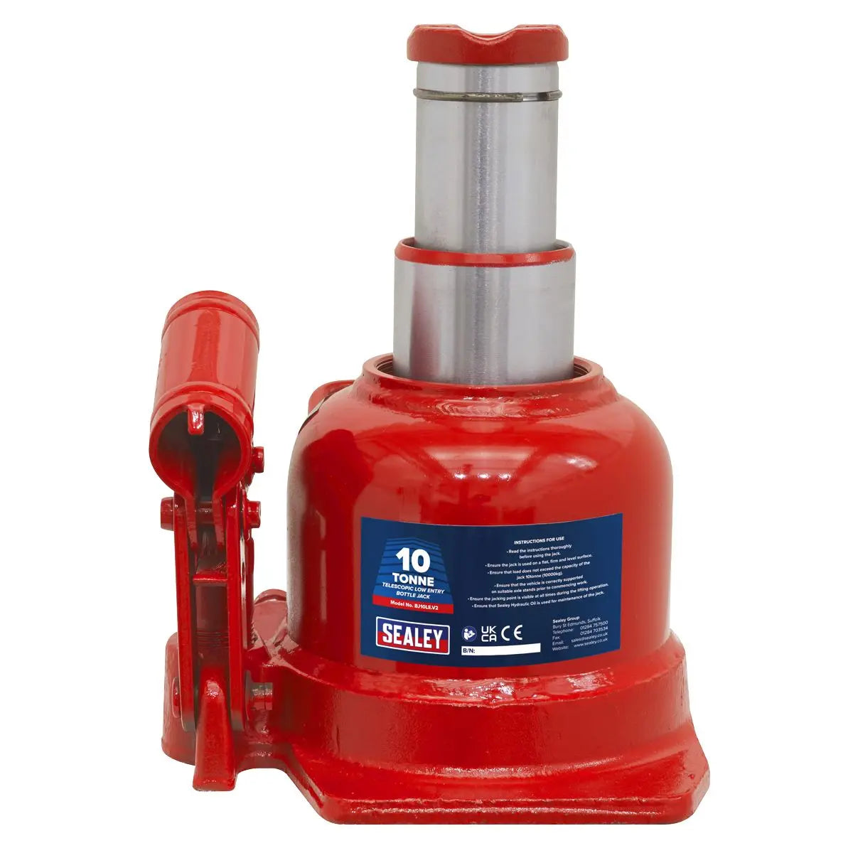 Sealey Low Profile Telescopic Bottle Jack 10 Tonne 