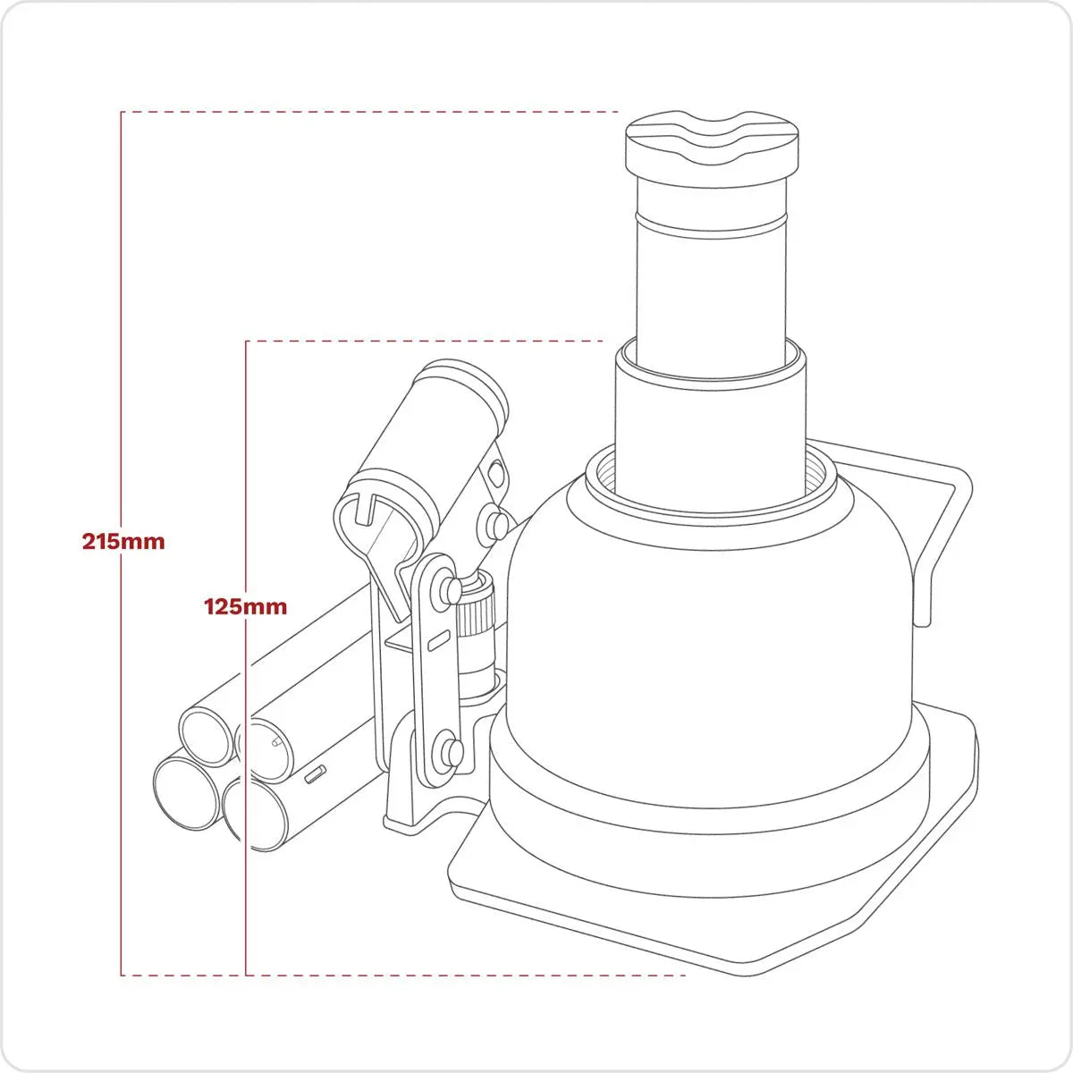 Sealey Low Profile Telescopic Bottle Jack 10 Tonne 