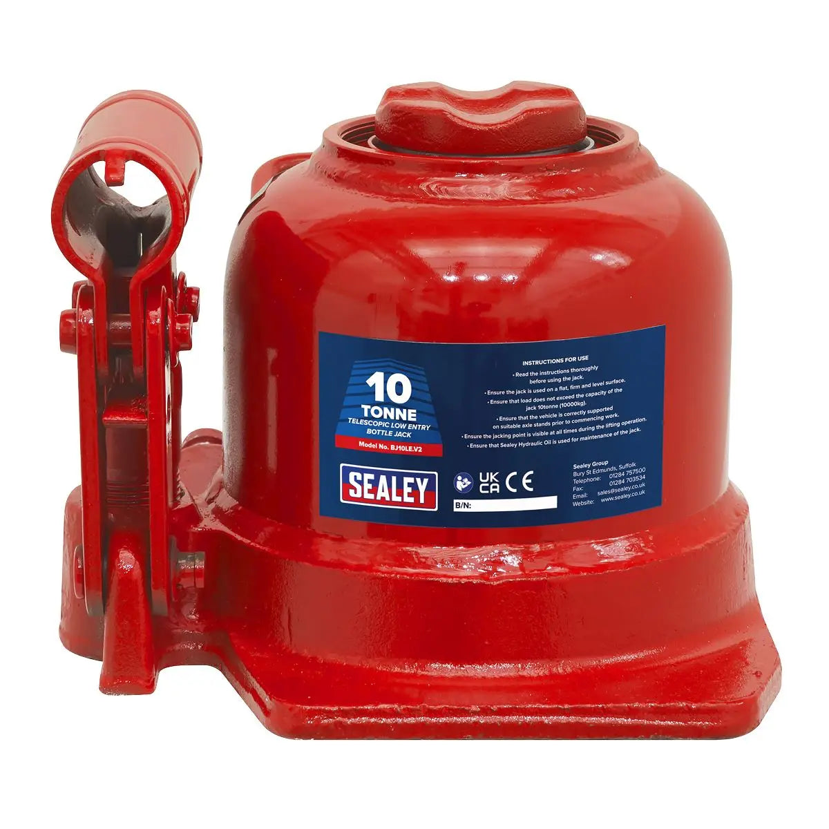 Sealey Low Profile Telescopic Bottle Jack 10 Tonne 