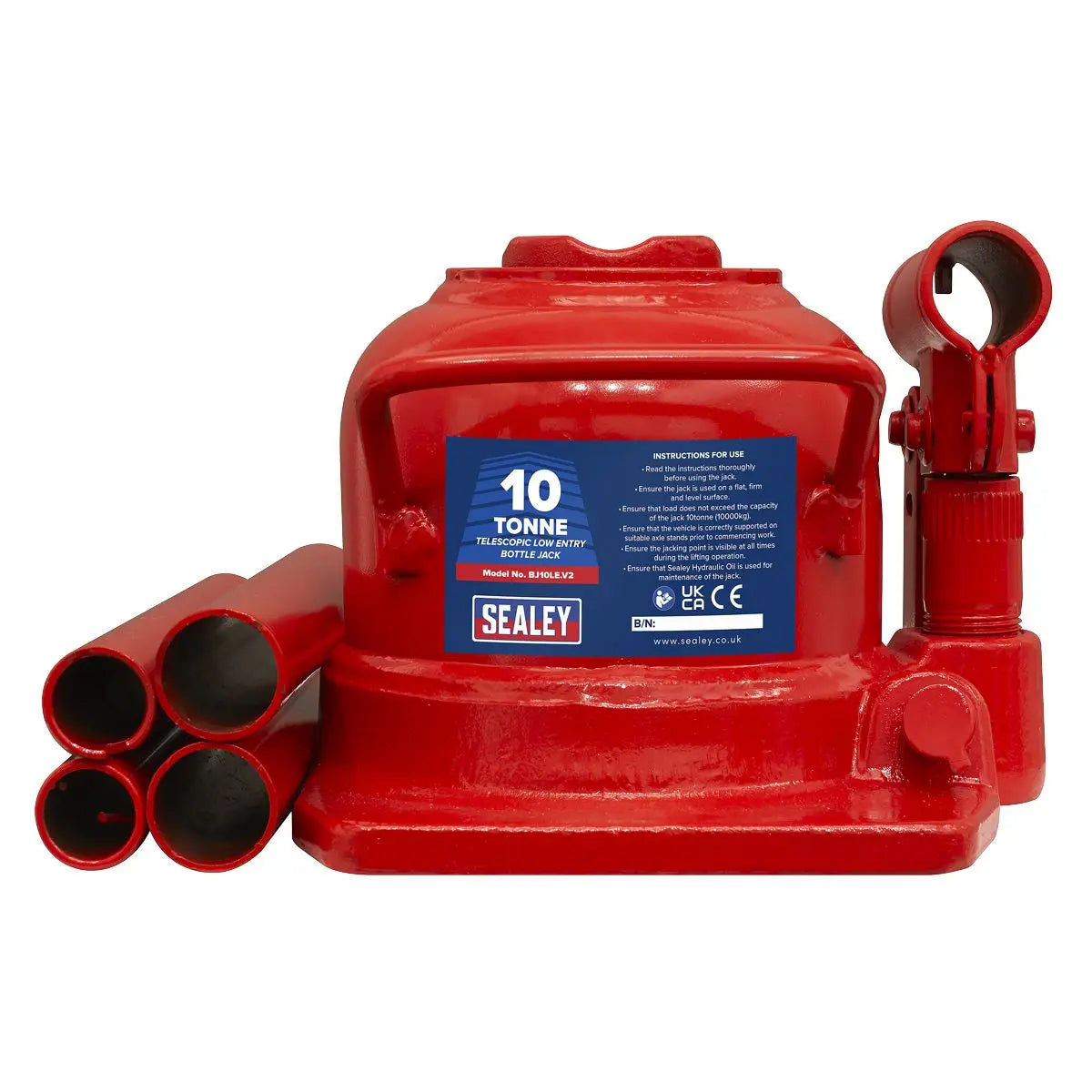 Sealey Low Profile Telescopic Bottle Jack 10 Tonne 