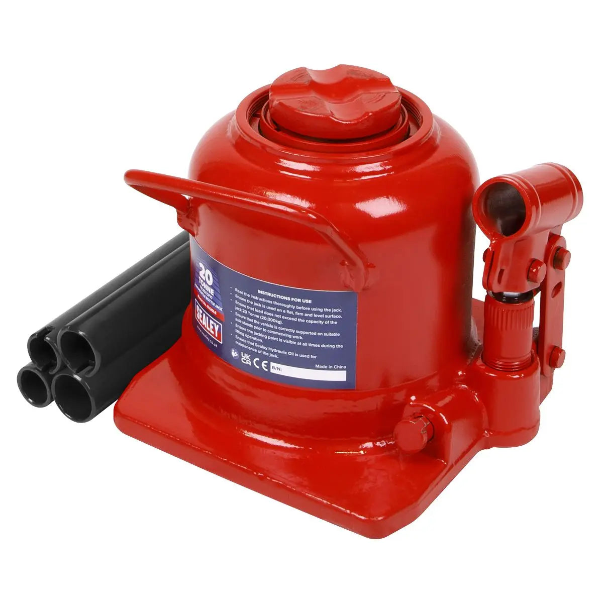Sealey Low Profile Telescopic Bottle Jack 20 Tonne  White Rose Tools