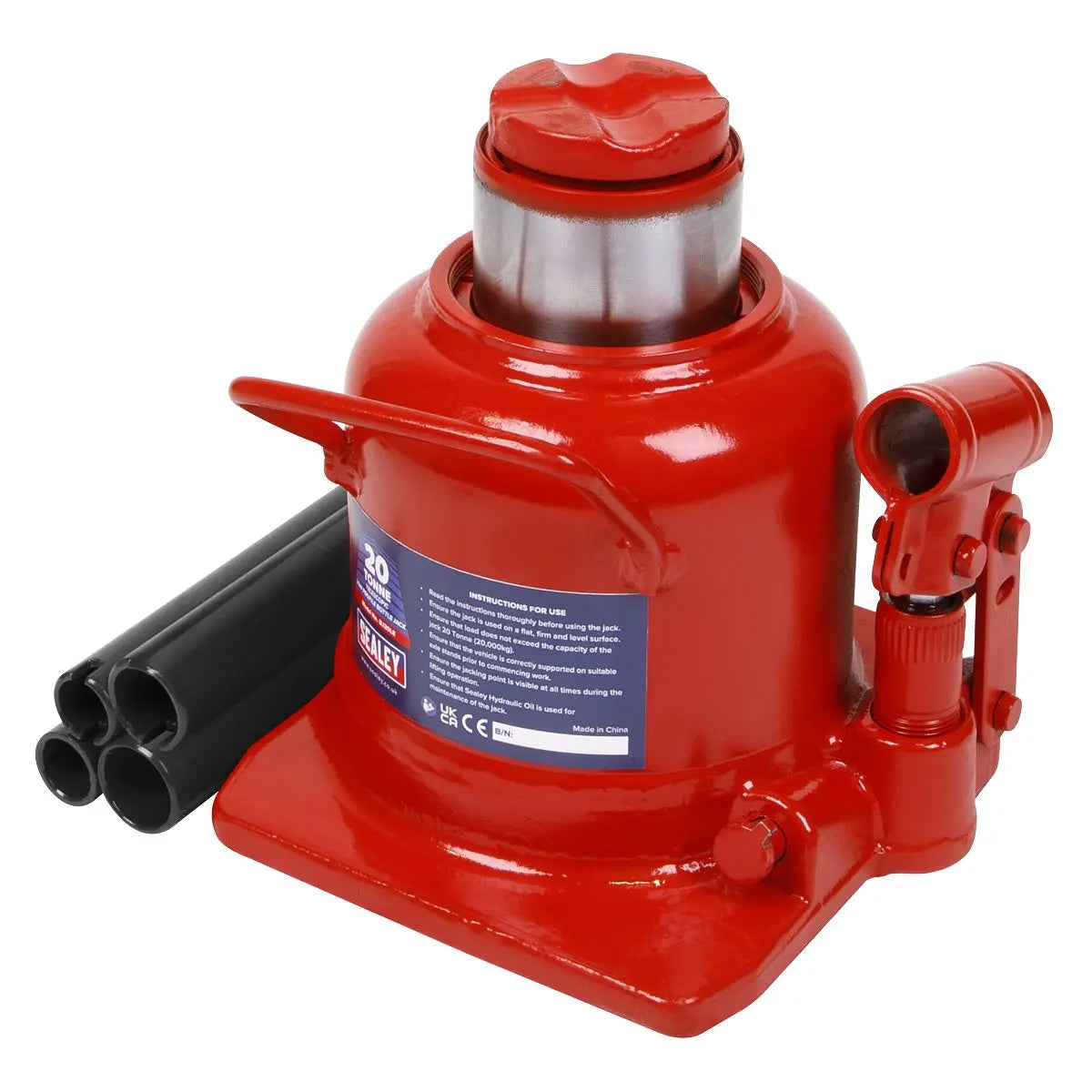 Sealey Low Profile Telescopic Bottle Jack 20 Tonne  White Rose Tools