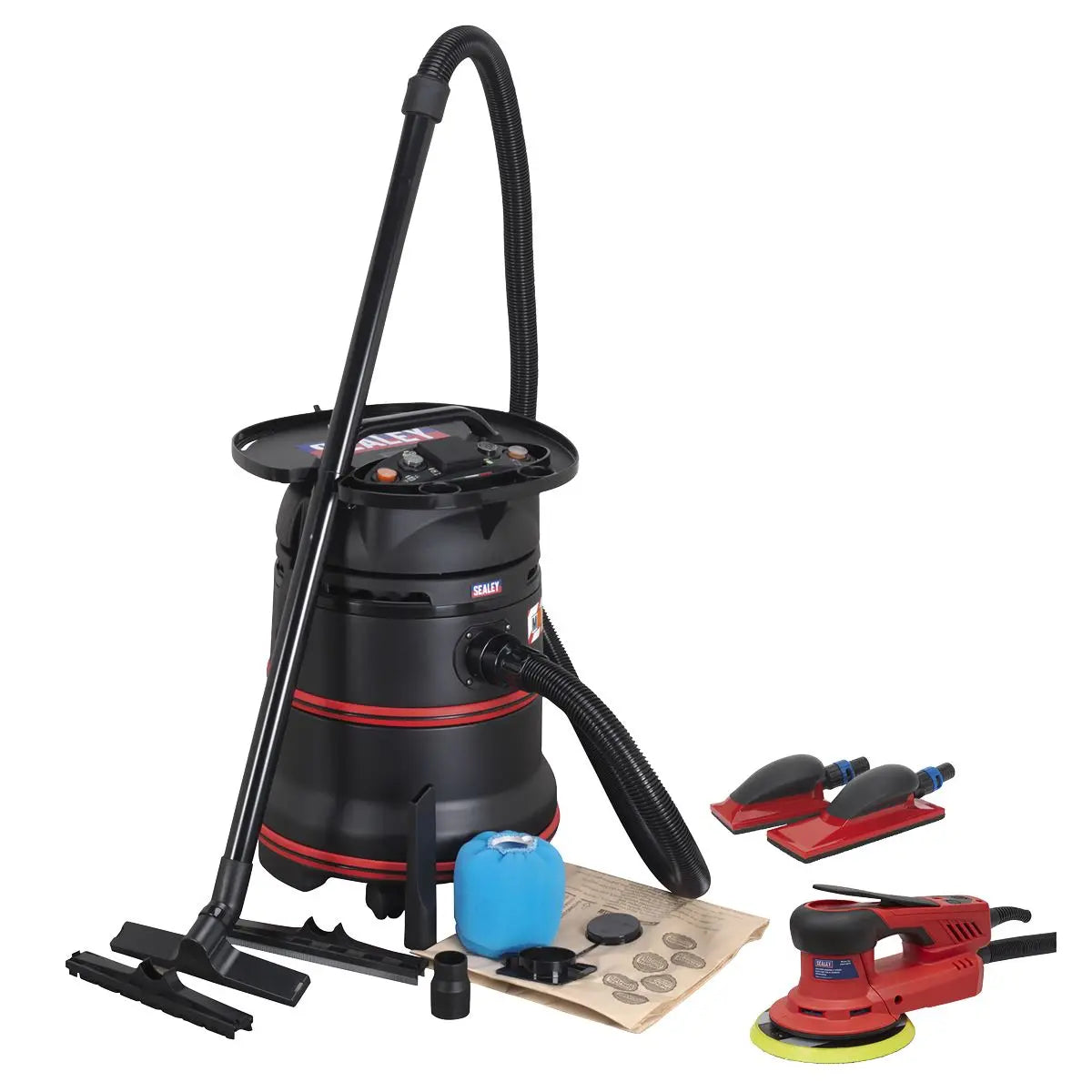 Sealey M Class Dust-Free Sanding Kit with Electric Brushless Palm Sander 