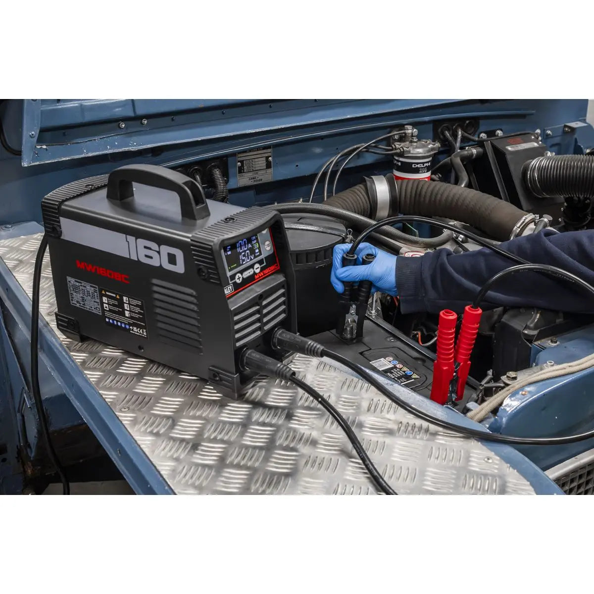 Sealey MMA Inverter Welder & Battery Charger/Starter 200A  White Rose Tools