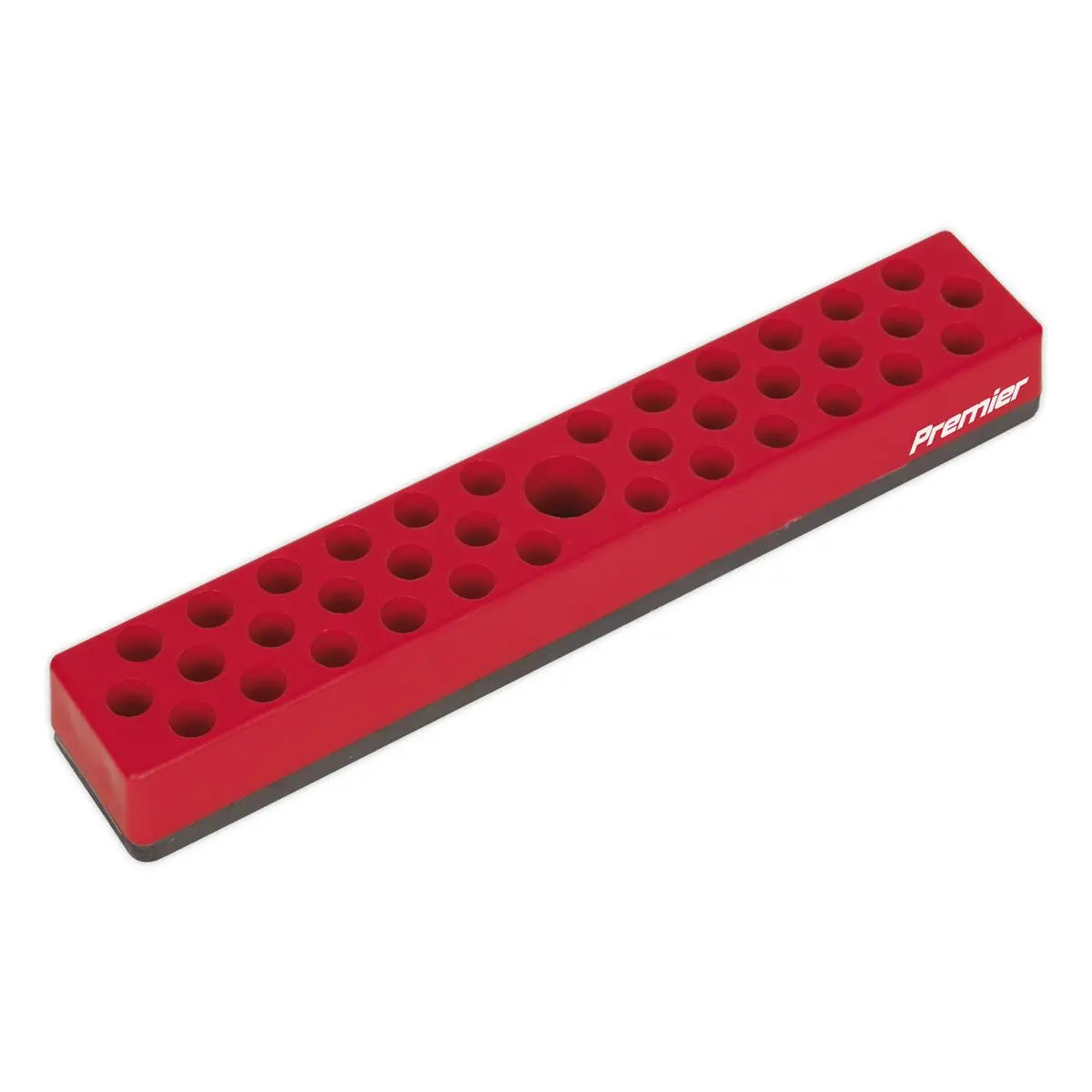 Sealey Magnetic Bit Holder 36 Bit Capacity 1/4" Hex Screwdriver Bits Drill Storage Rail 