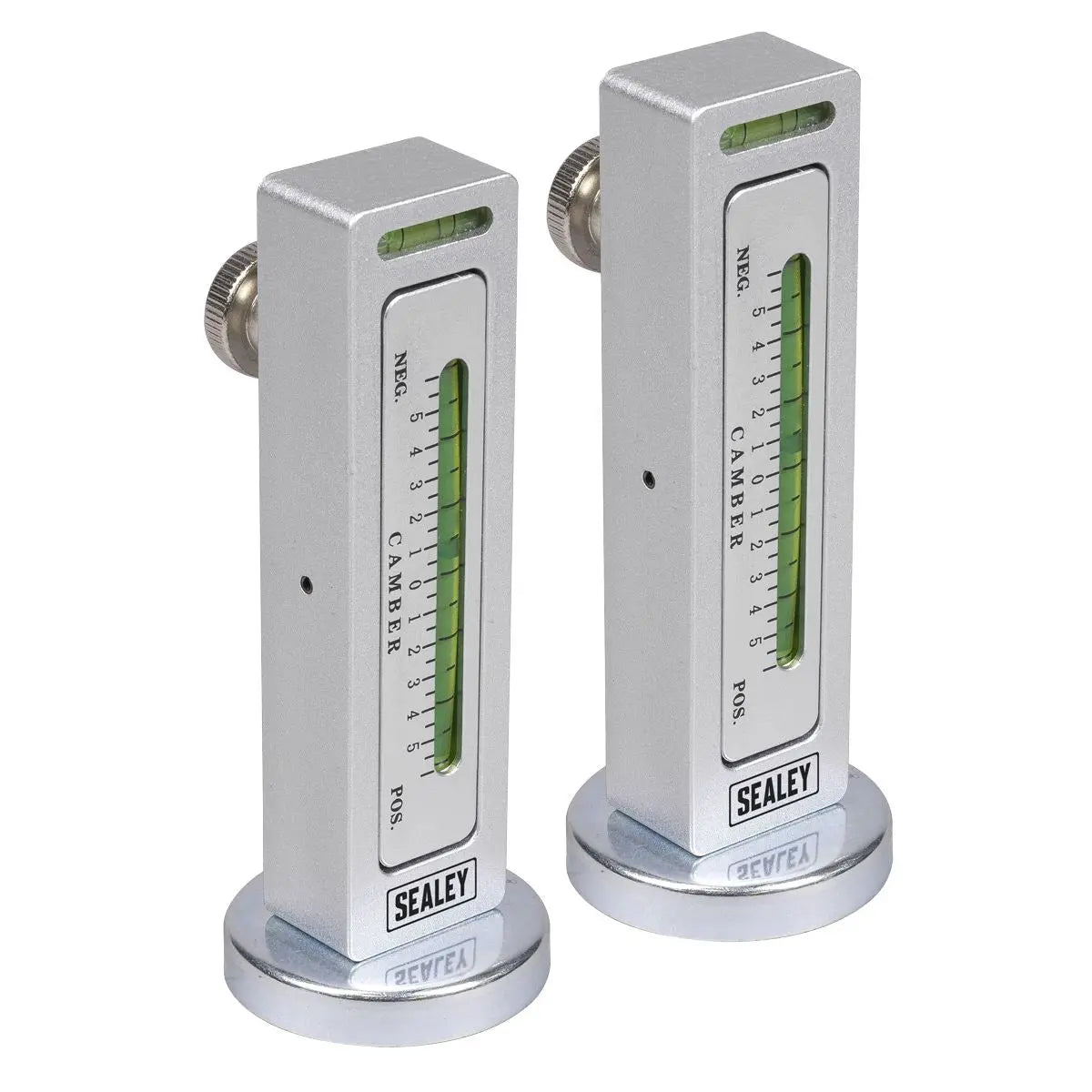 Sealey Magnetic Camber/Castor Gauge 2pc  White Rose Tools