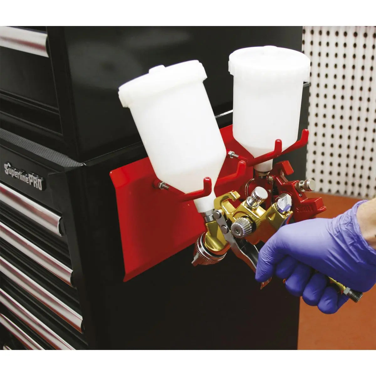 Sealey Magnetic Spray Gun Holder - 2 Gun 