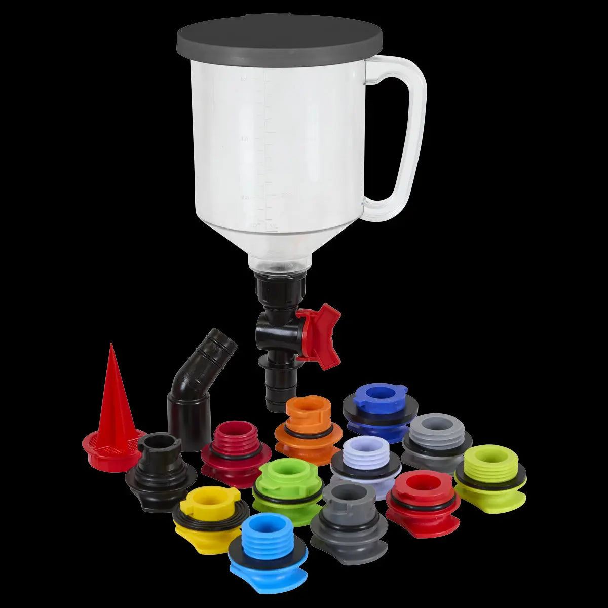 Sealey Master Engine Oil Funnel Filling Kit 15pc  White Rose Tools