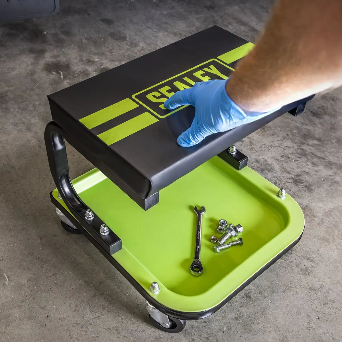 Sealey Mechanic's Deluxe Utility Seat - Green 