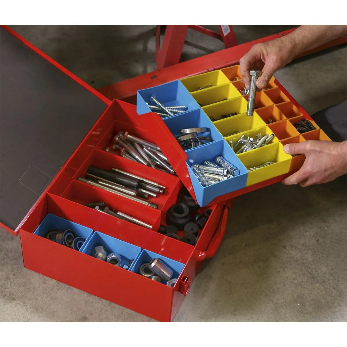 Sealey Metal Case 2-Layer with 27 Storage Bins 