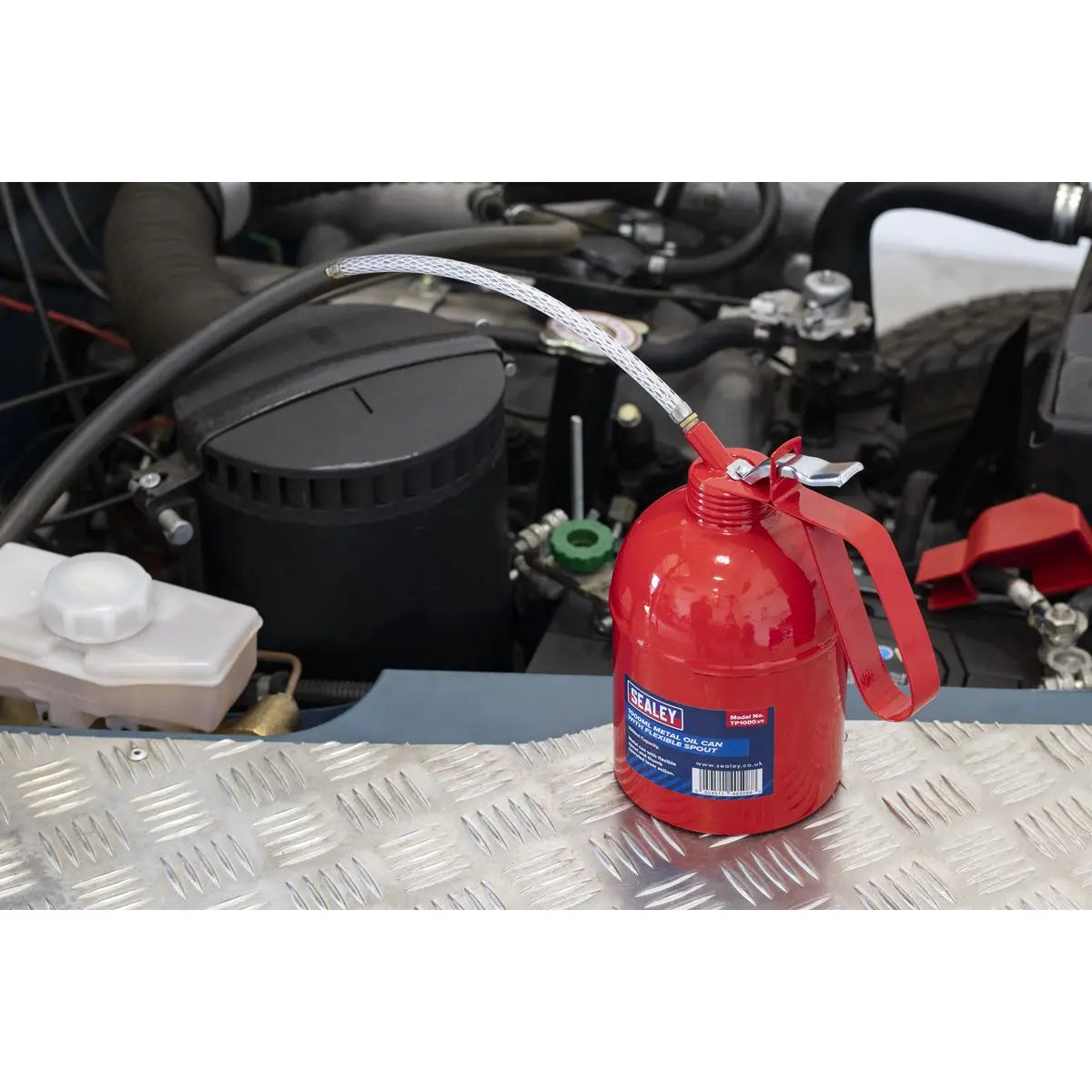 Sealey Metal Oil Can Flexible Spout 1000ml 