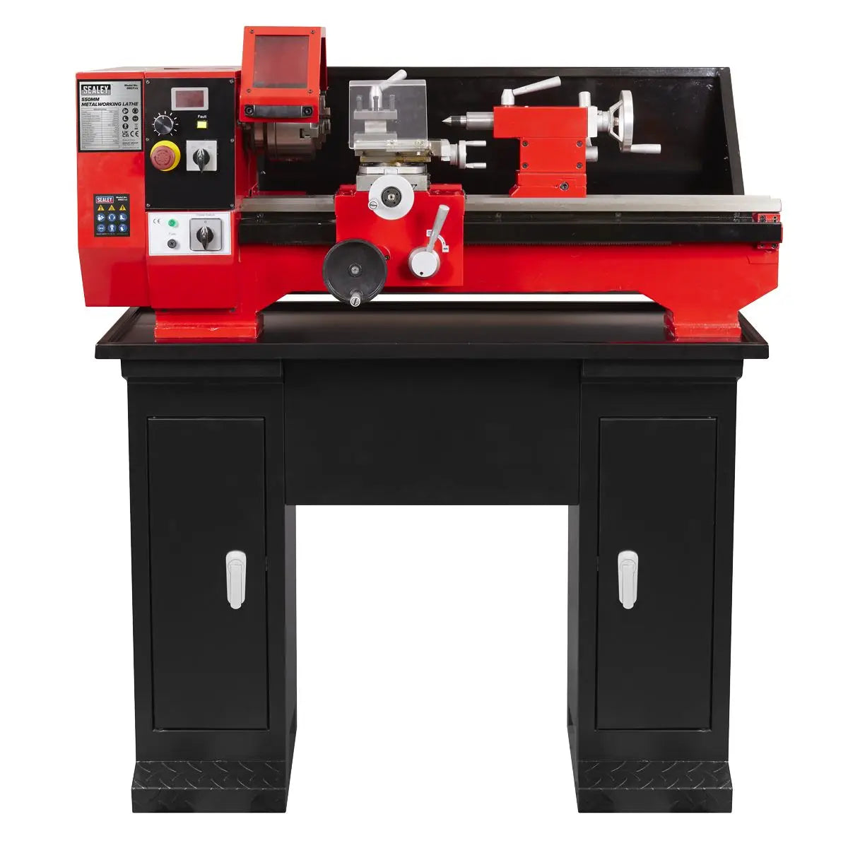Sealey Metalworking Lathe 500mm Between Centres with Floor Stand  White Rose Tools
