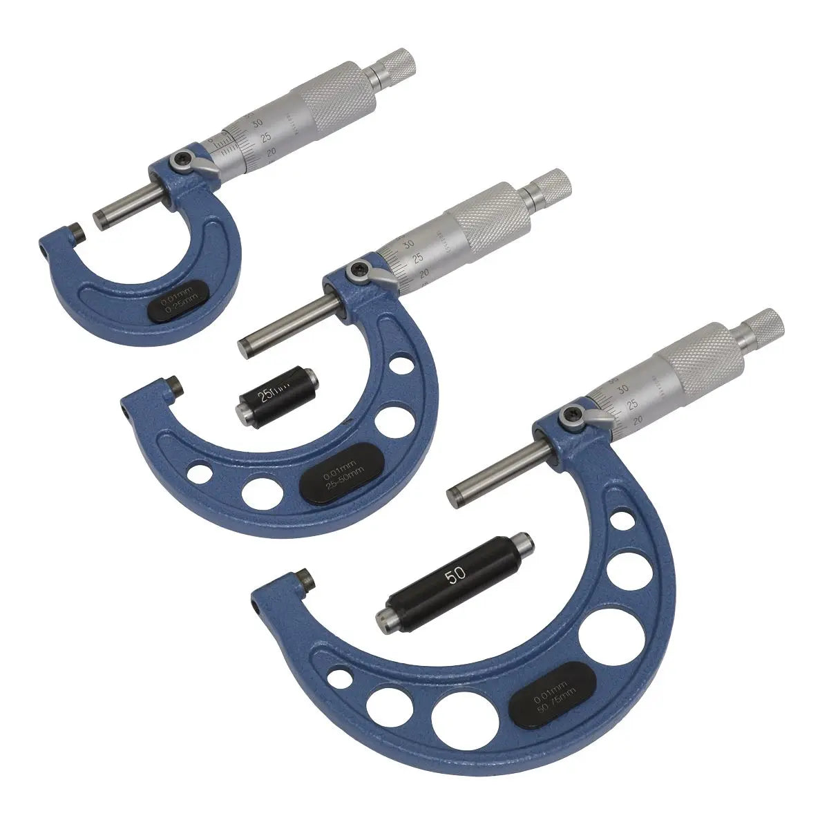 Sealey Micrometer Set 3pc Metric 