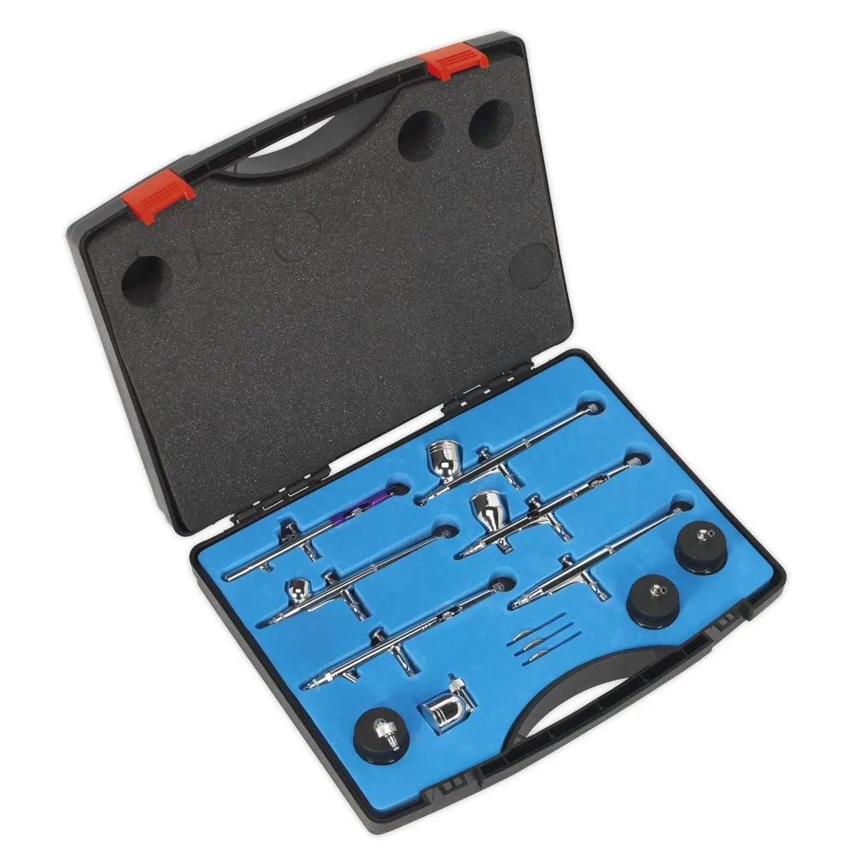Sealey Mini Air Brush Kit 10pc Gravity/Suction Feed 