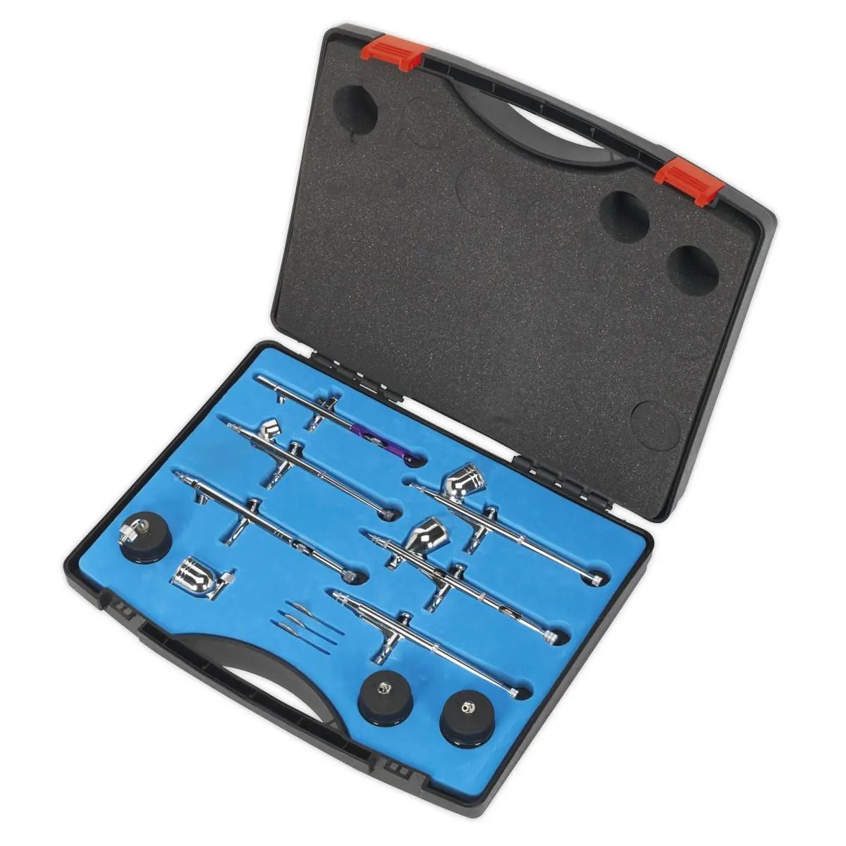 Sealey Mini Air Brush Kit 10pc Gravity/Suction Feed 