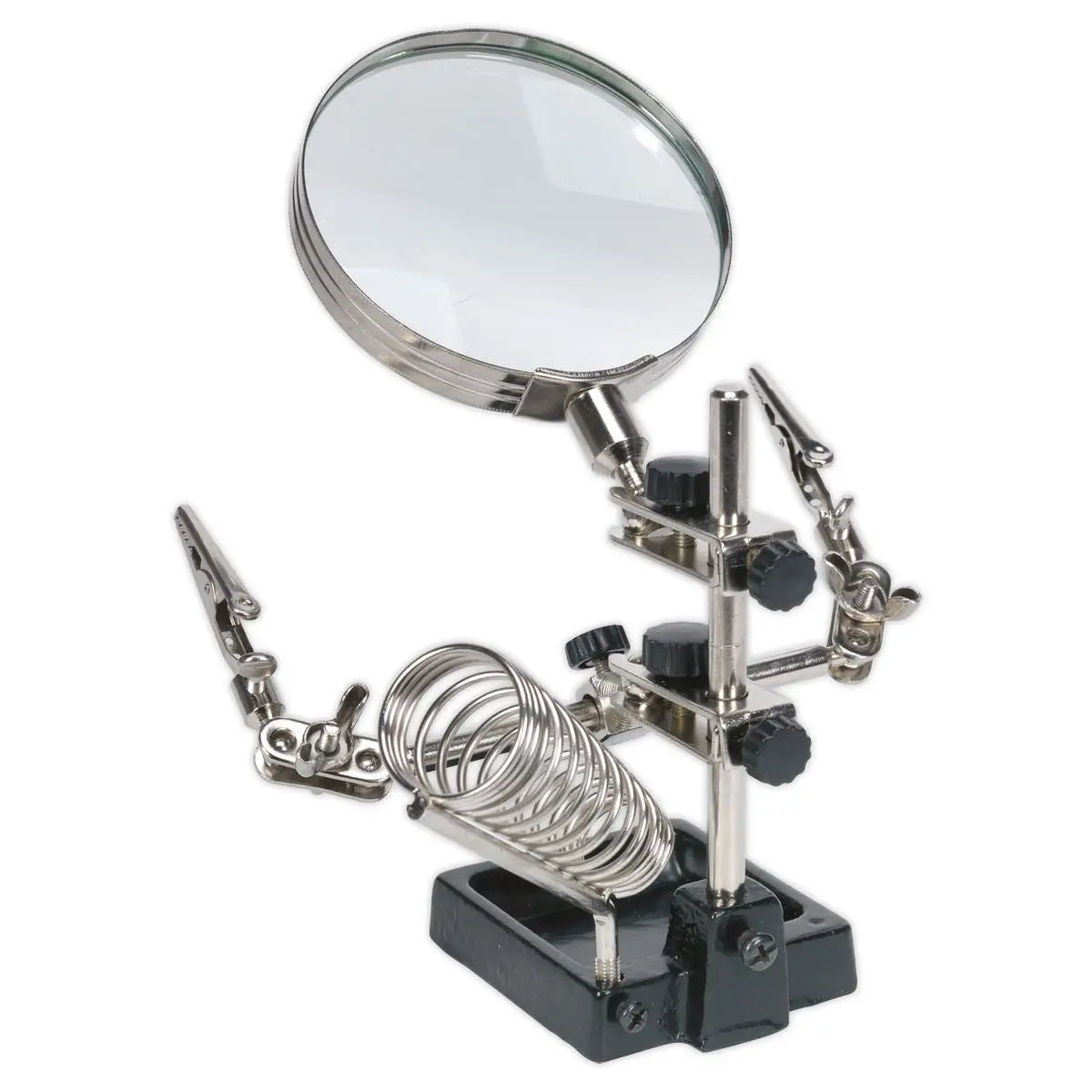 Sealey Mini Robot Soldering Stand with Magnifier & Iron Holder 