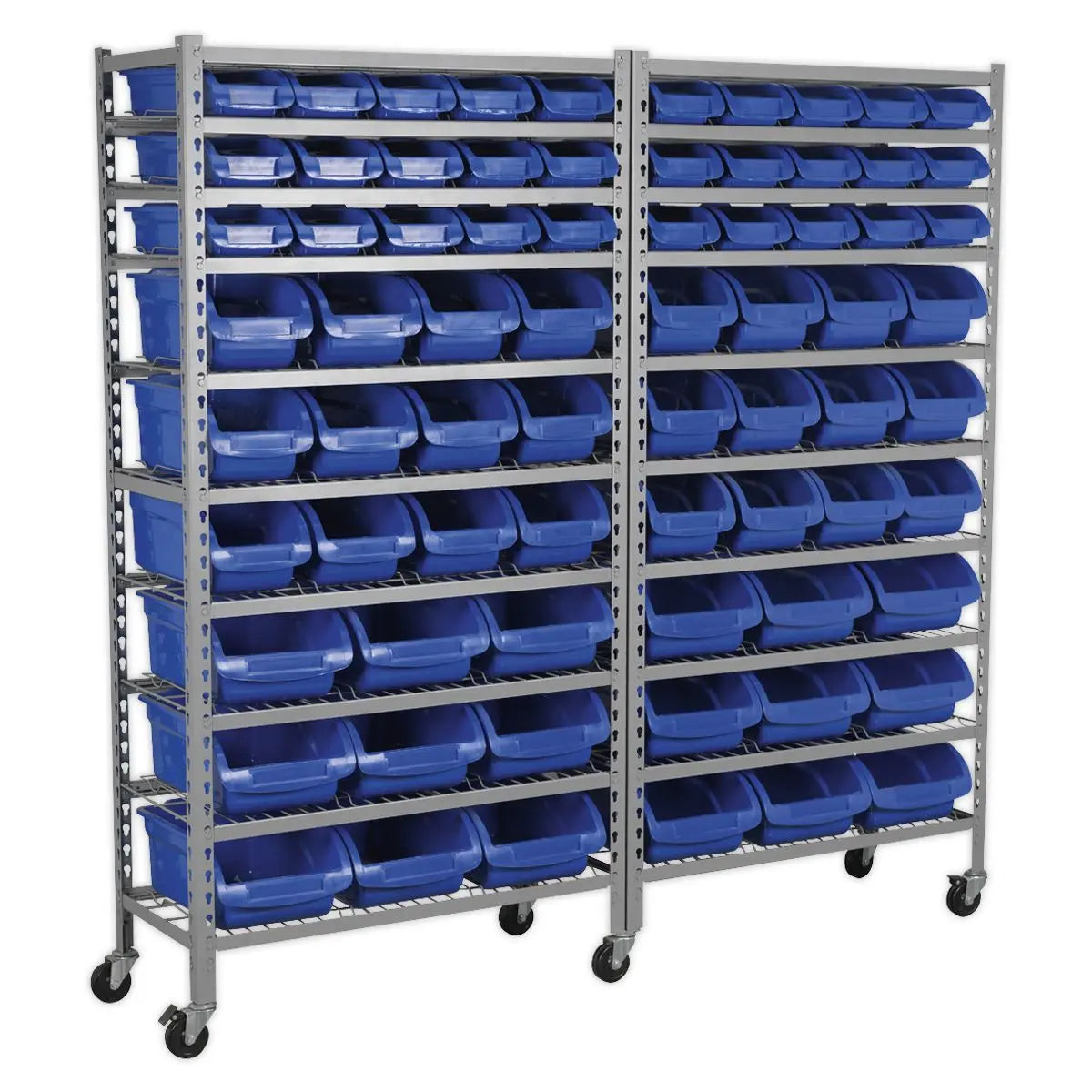 Sealey Mobile Bin Storage System 72 Bins 
