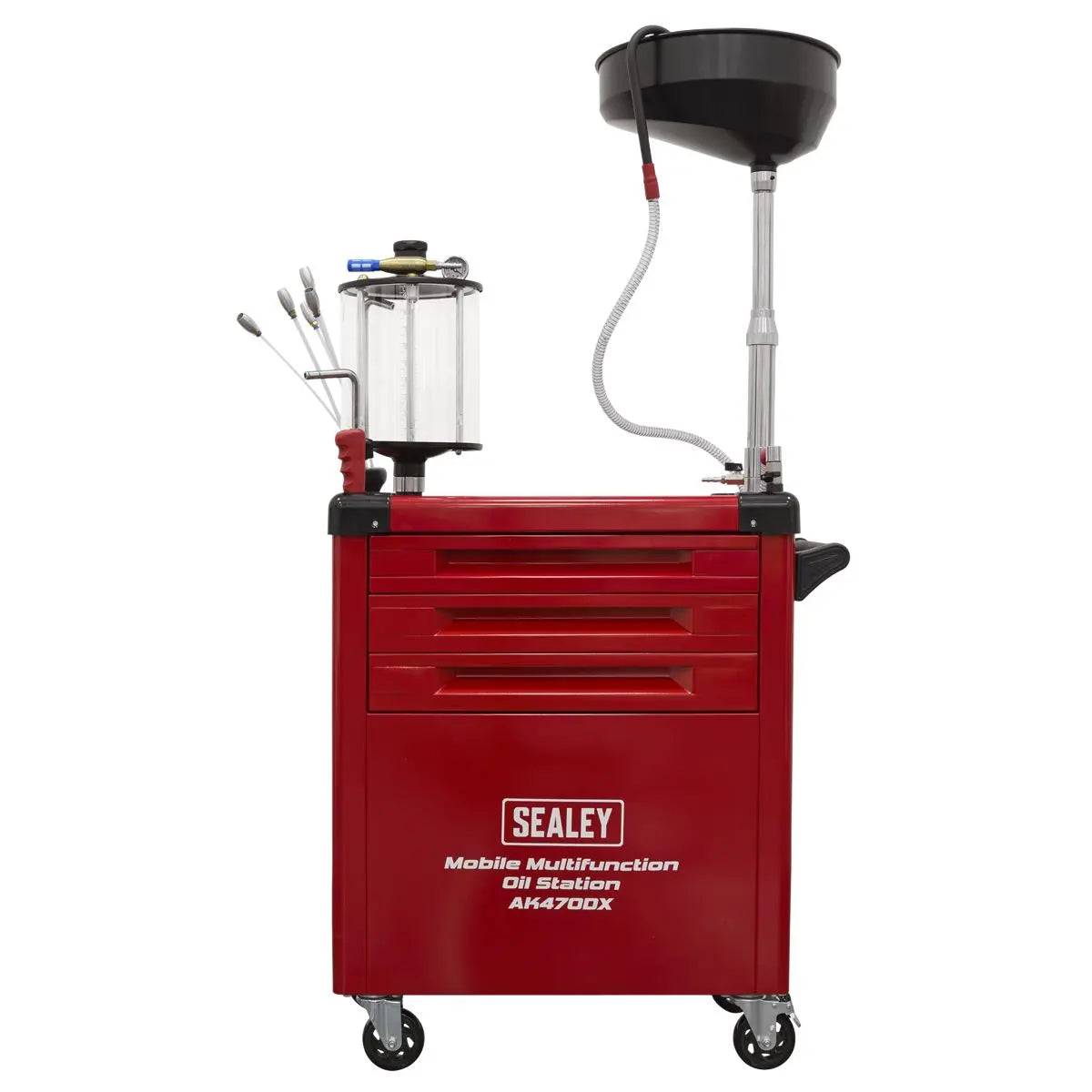 Sealey Mobile Multifunction Oil Station with 61pc Tool Set  White Rose Tools