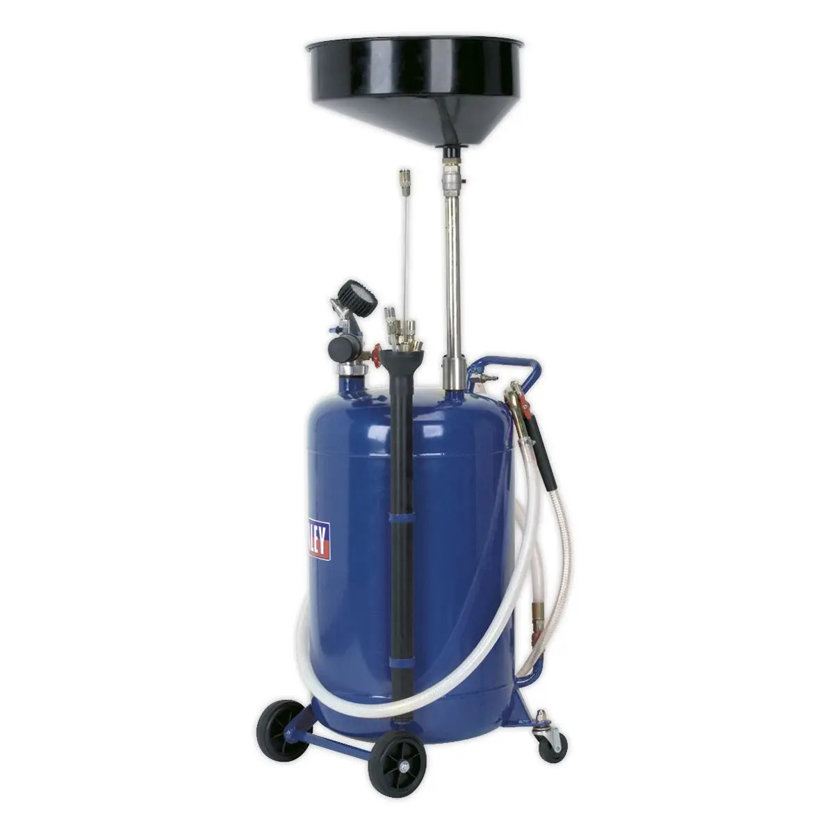 Sealey Mobile Oil Drainer with Probes 90L Air Discharge 