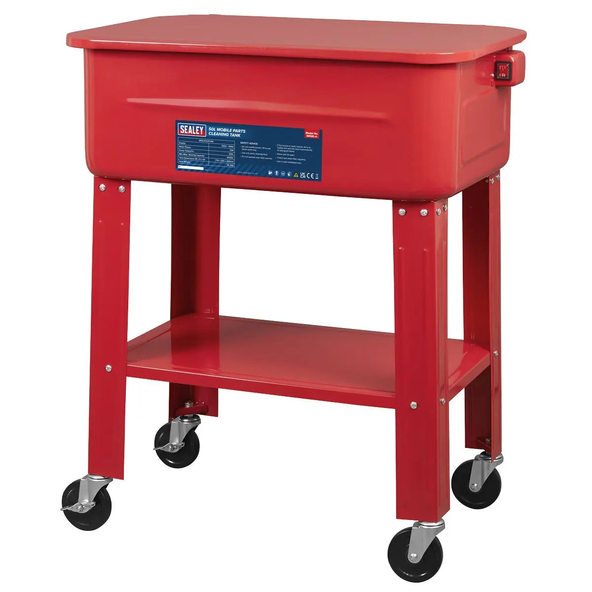 Sealey Mobile Parts Cleaning Tank 50L 