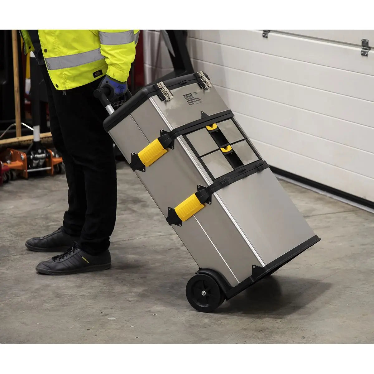 Sealey Mobile Stainless Steel/Composite Toolbox - 3 Compartment 