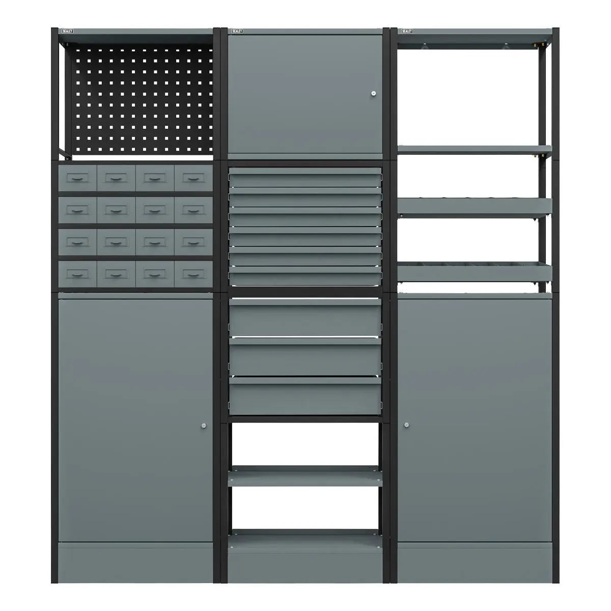 Sealey Modular Racking System Combo 1.74m  White Rose Tools