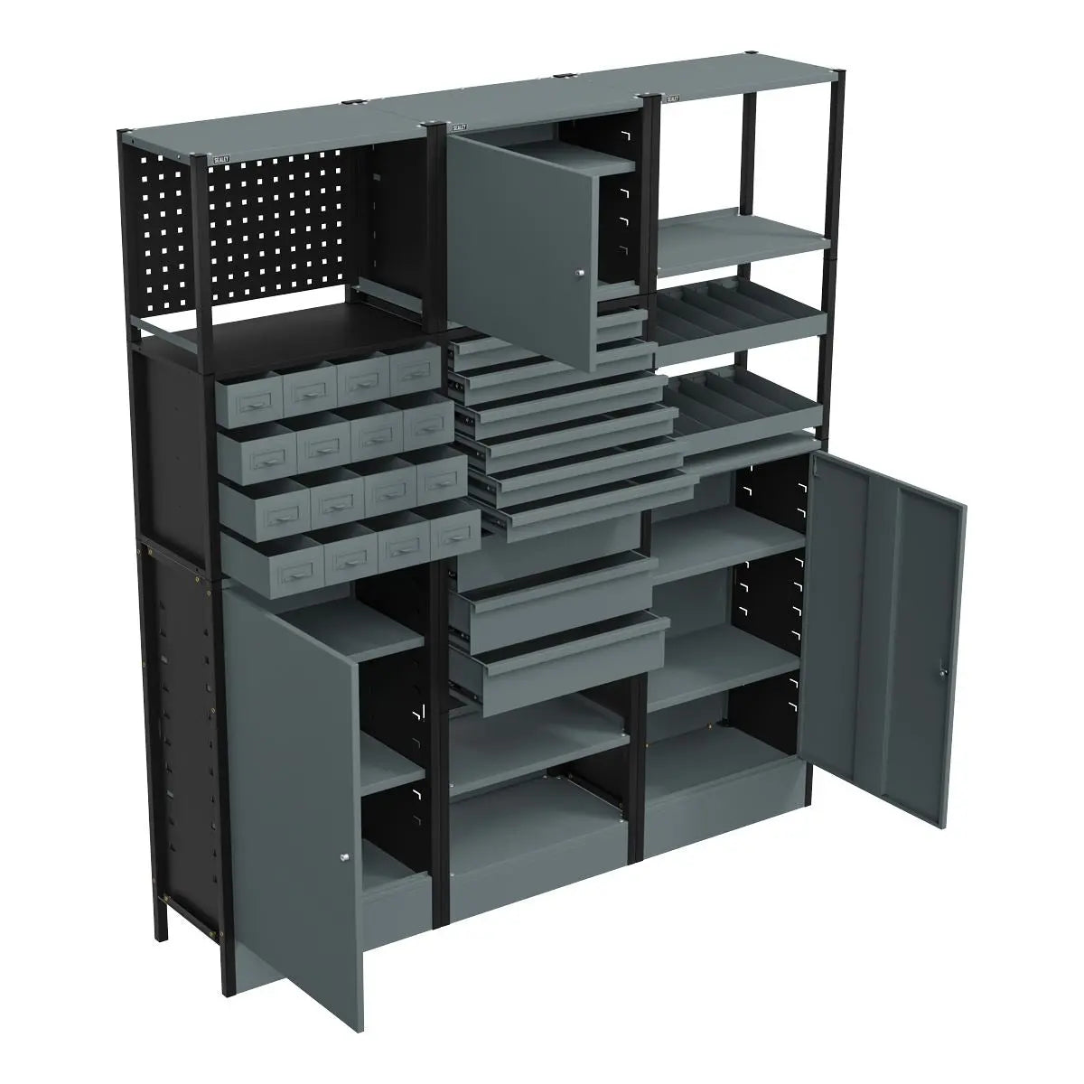 Sealey Modular Racking System Combo 1.74m  White Rose Tools