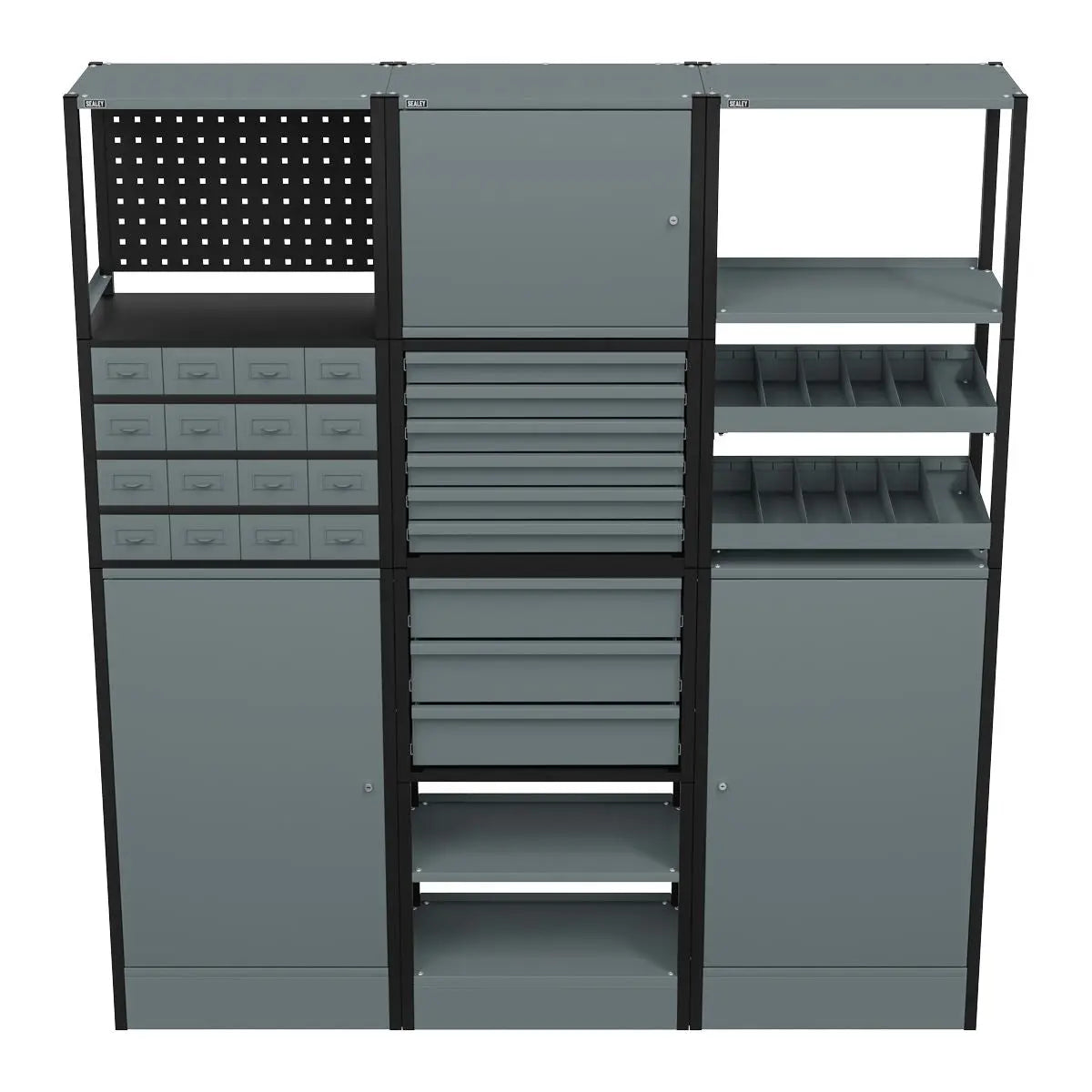 Sealey Modular Racking System Combo 1.74m  White Rose Tools
