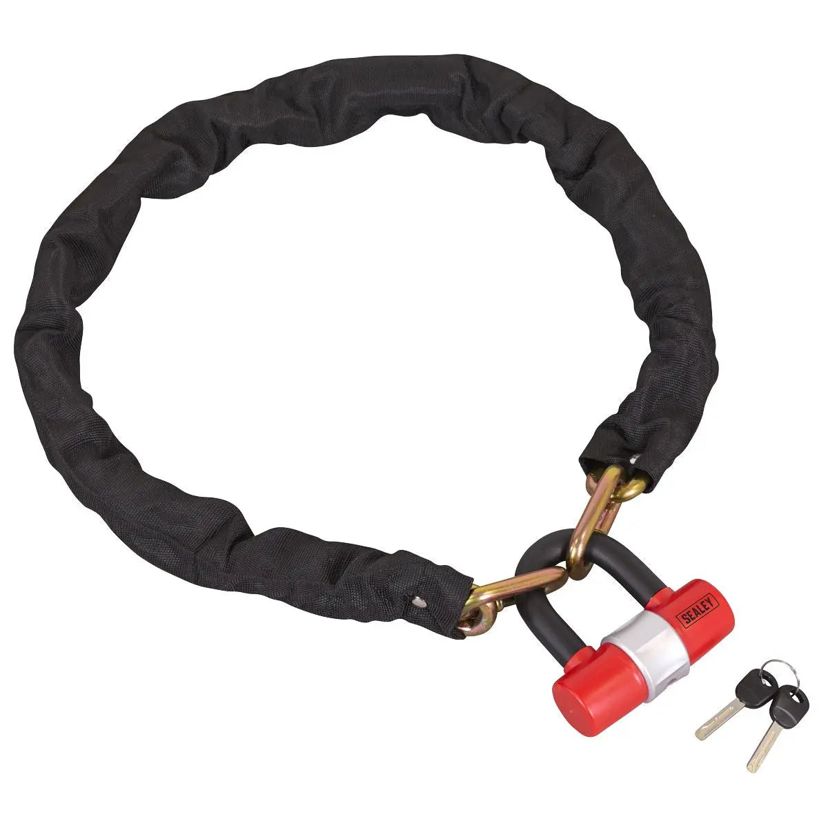 Sealey Motorcycle Chain Lock 1.2m  White Rose Tools