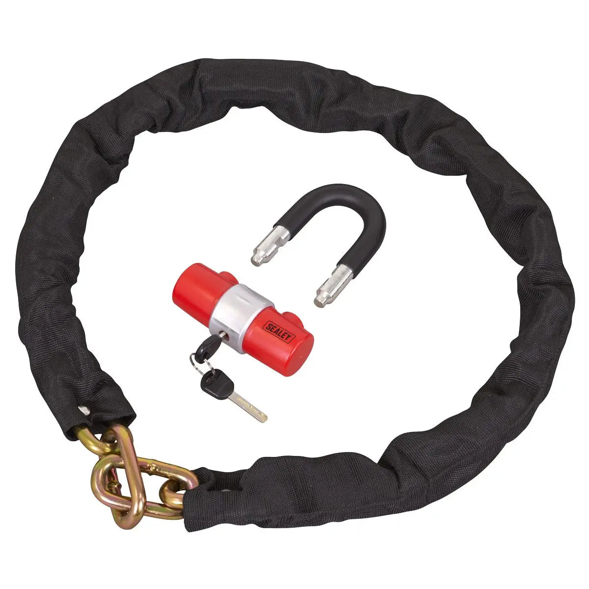 Sealey Motorcycle Chain Lock 1.2m  White Rose Tools