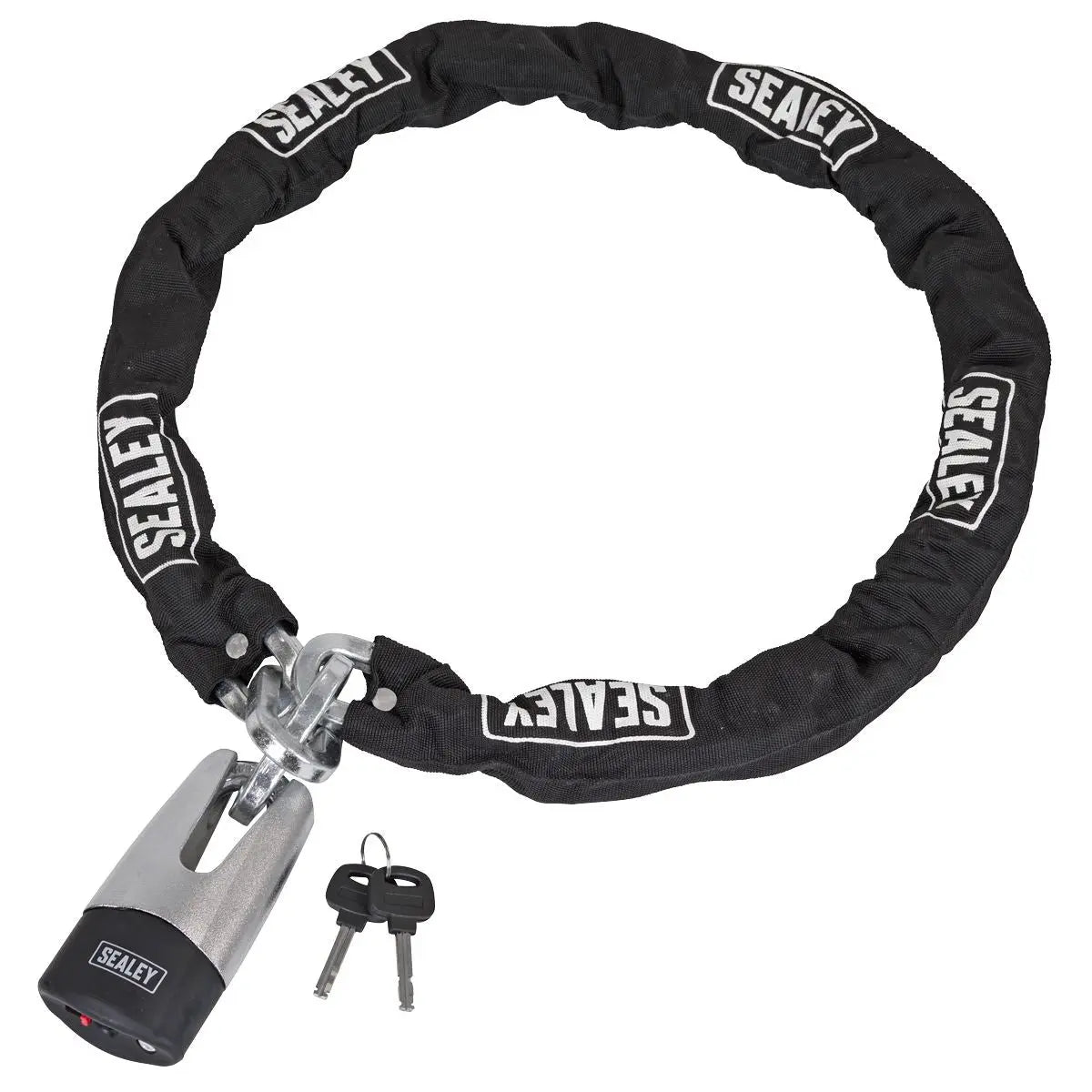 Sealey Motorcycle Chain & Disc Lock 10.5 x 10.5 x 1500mm 4* ART Approved 