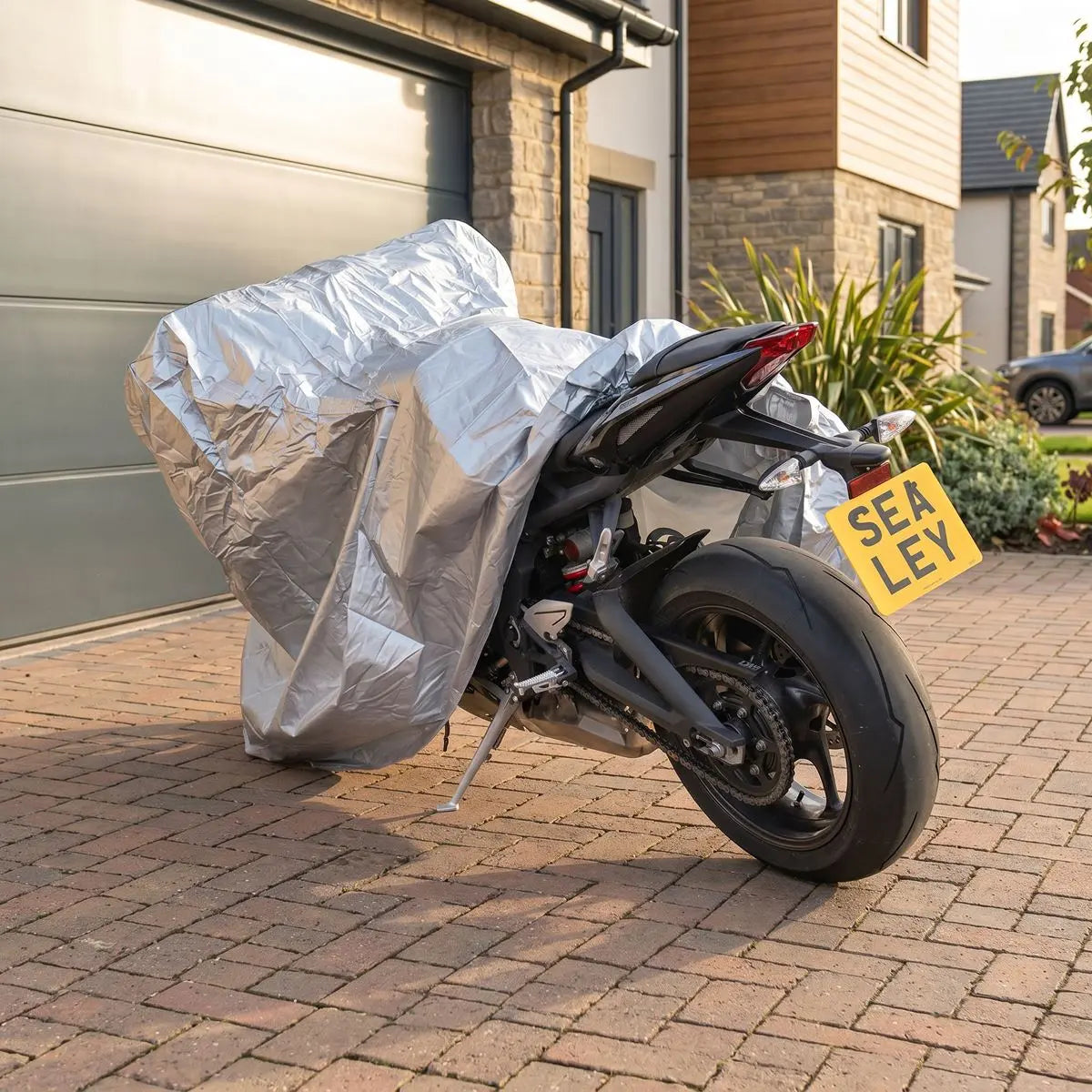 Sealey Motorcycle Cover 2320 x 1000 x 1350mm - Medium  White Rose Tools