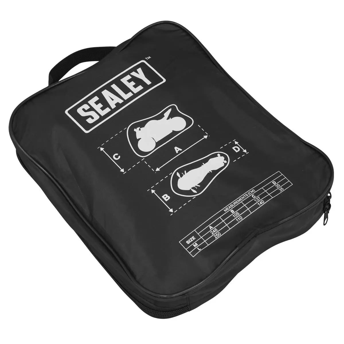 Sealey Motorcycle Cover 2500 x 1100 x 1400mm - Large  White Rose Tools