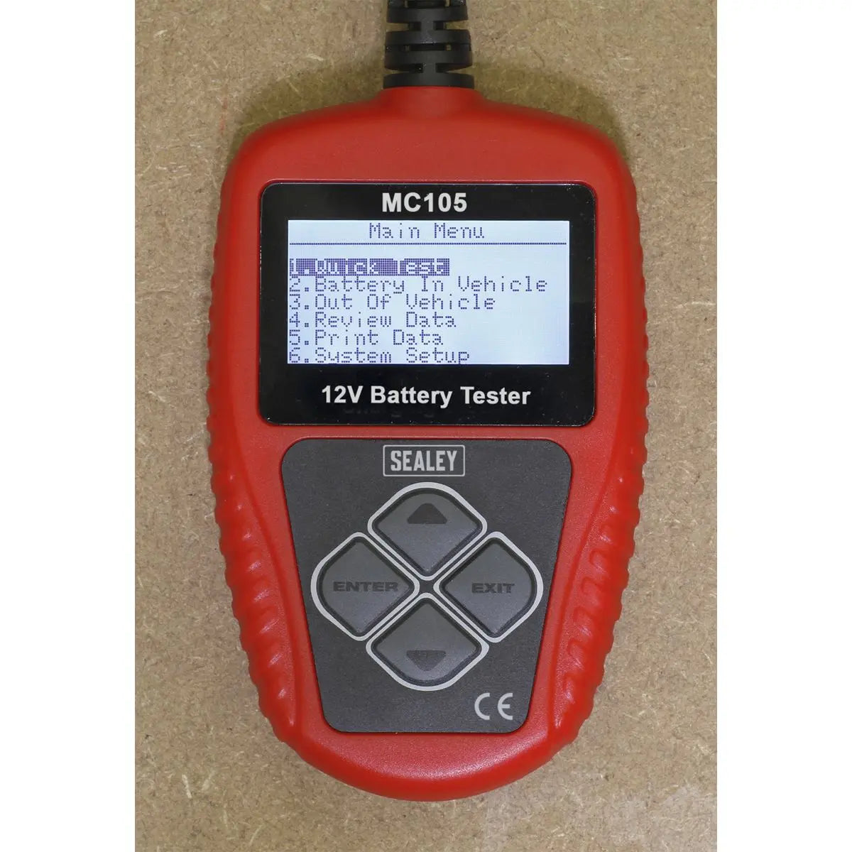 Sealey Motorcycle Digital Battery Tester 12V 